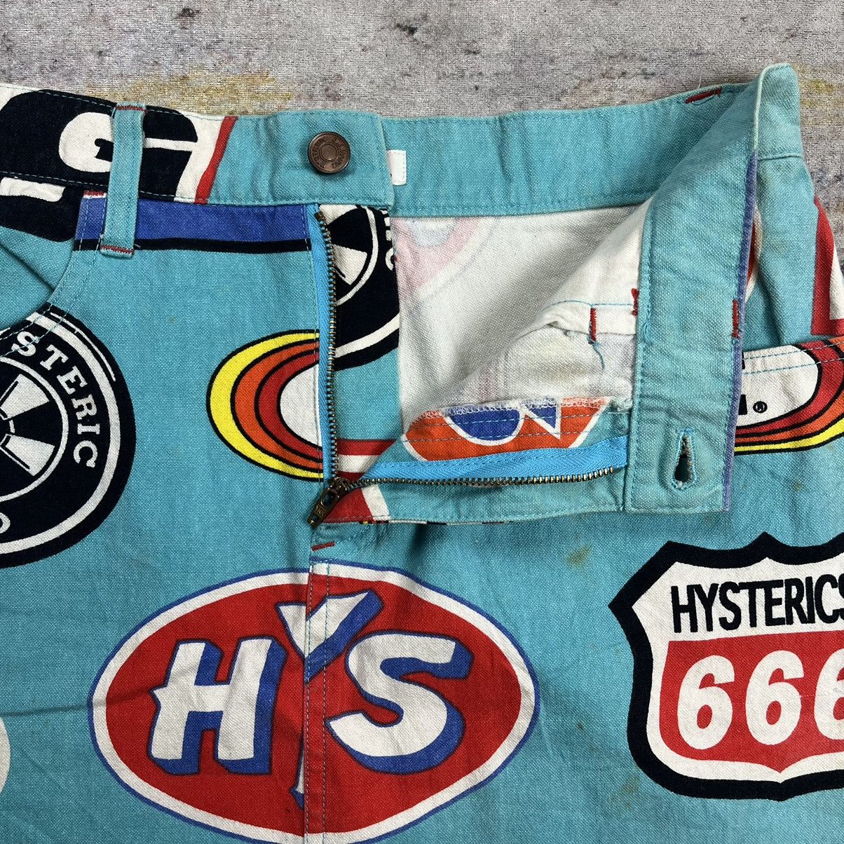 Beauty Beast × Hysteric Glamour y2k vtg 90s Hysteric Glamour motorcycle slogan patches skirt Size 29" - 8 Thumbnail