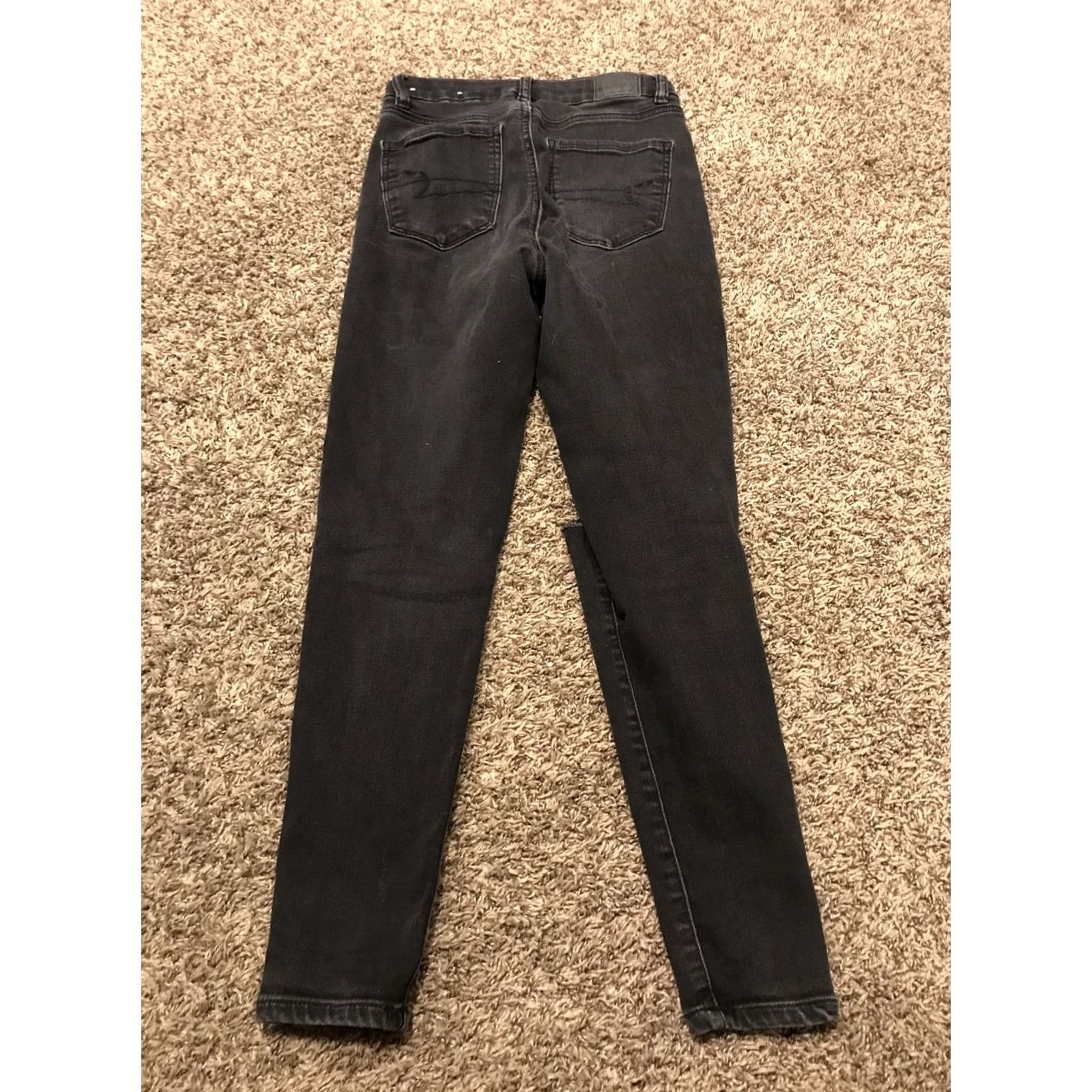 American Eagle Outfitters American Eagle Next Level Stretch Womens Size 2 Black Jeggings A33 Size 26" / US 2 / IT 38 - 4 Thumbnail