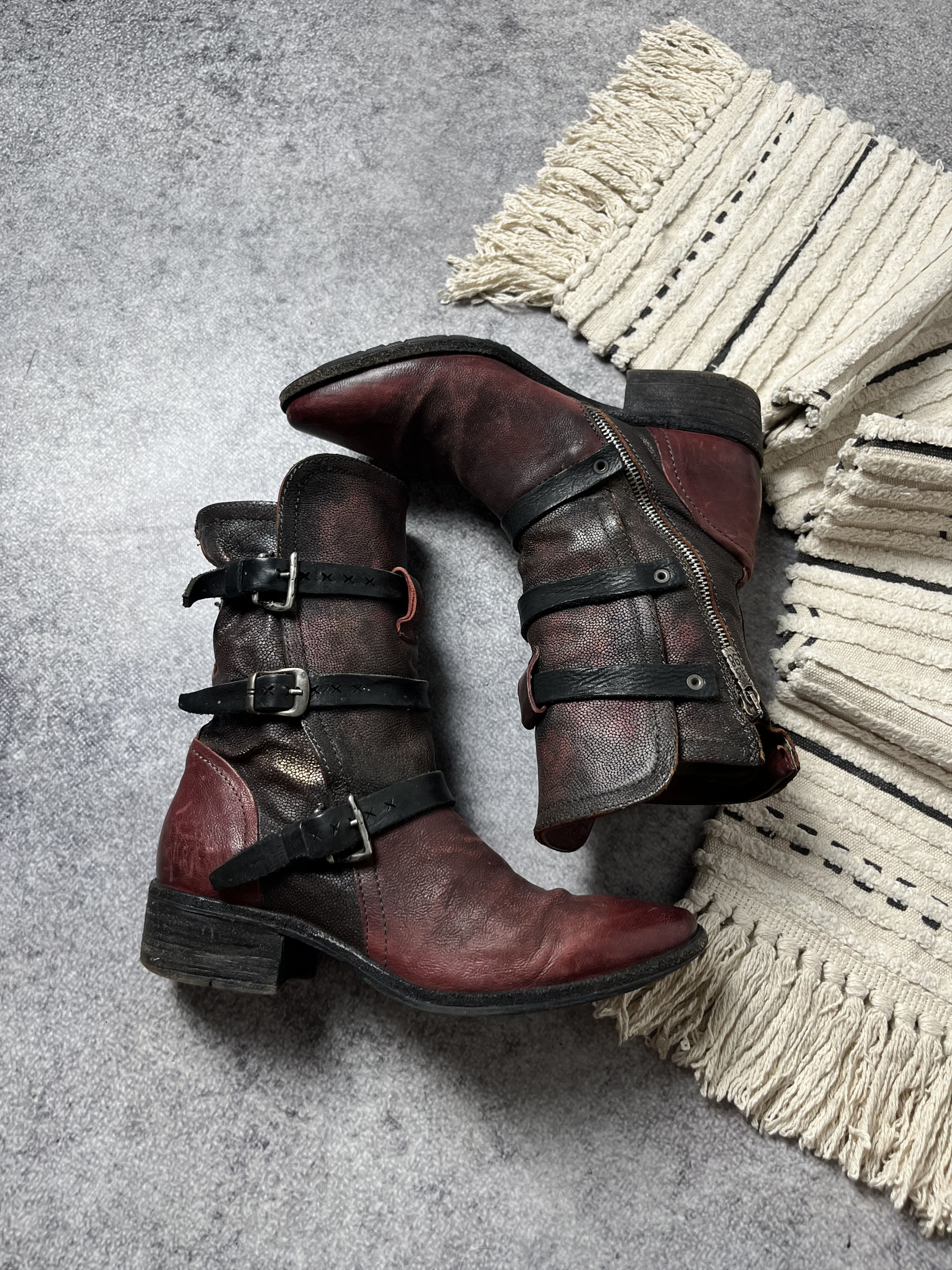 A.S.98 🔥A.S.98 AIRSTEP ANKLE STRAPS LEATHER 90'S BOOTS GUIDI VIBE Size US 9 / IT 39 - 4 Thumbnail
