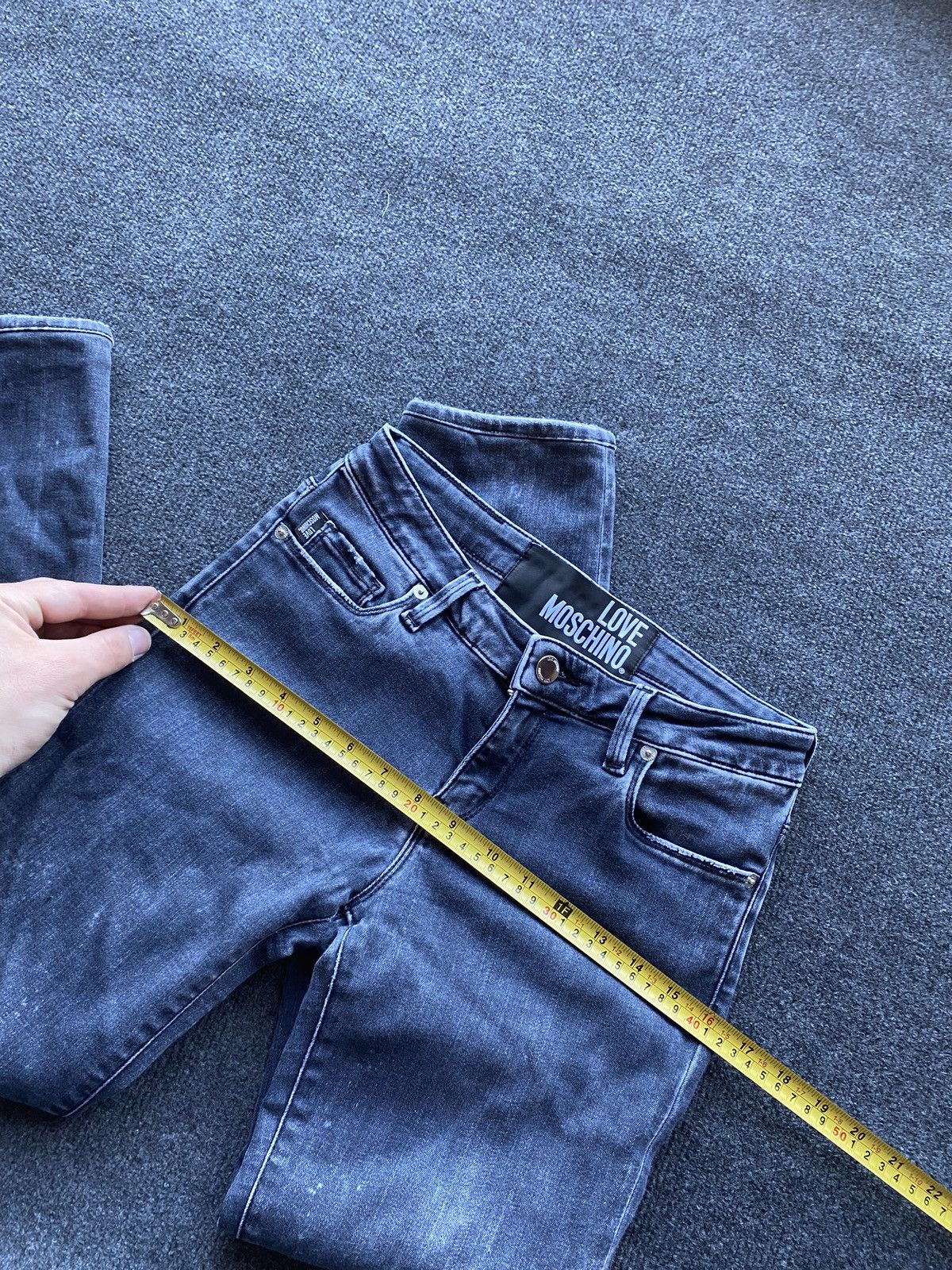 Love Moschino 🔥Love Moschino Gray Heart Logo Women Jeans 27 goth emo alt Size 27" / US 4 / IT 40 - 6 Thumbnail