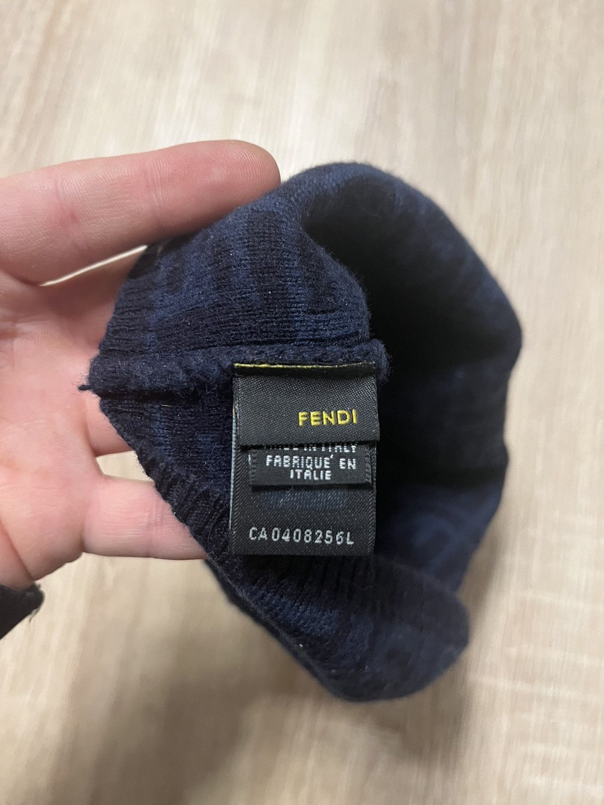 Fendi Fendi Zucca FF Logo Monogram Wool Knitted Beanie fitted Size ONE SIZE - 3 Thumbnail