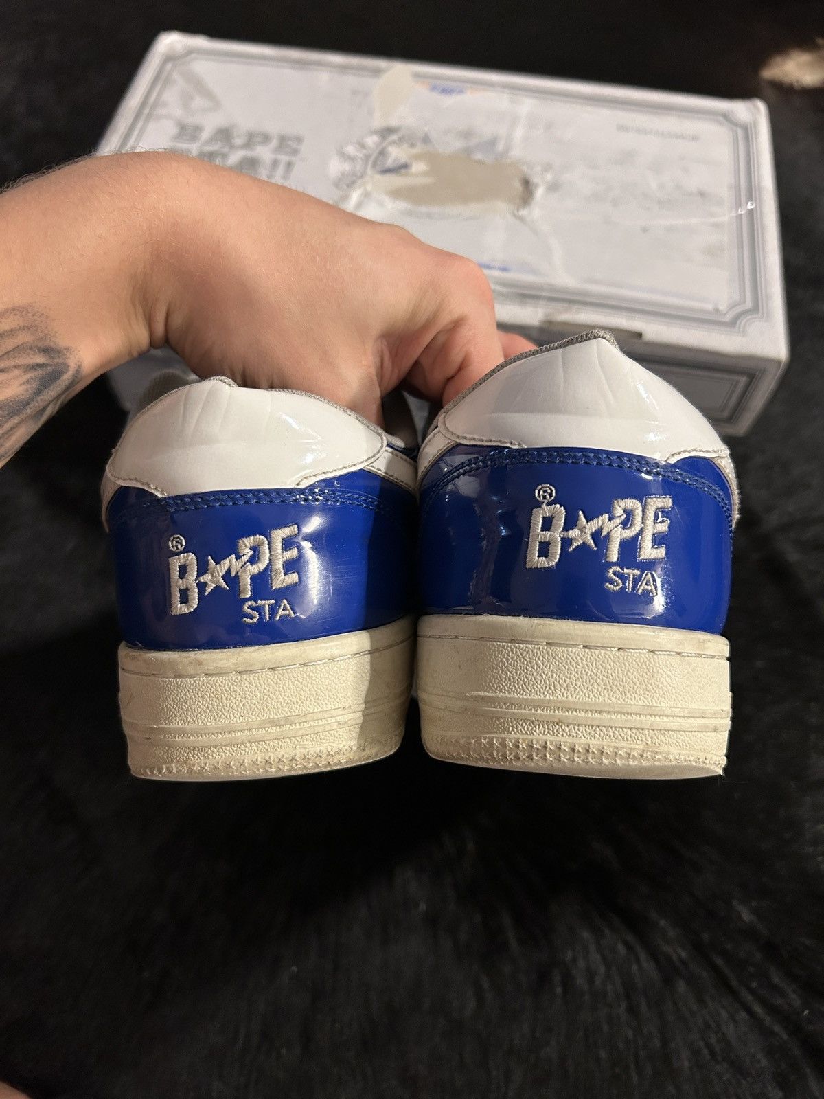 Bape Bapesta ”Blue Patent” Size US 9.5 / EU 42-43 - 8 Thumbnail