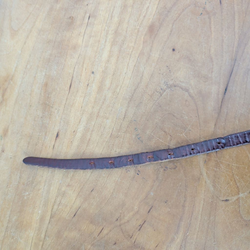 Vintage Vintage Leather Skinny Belt Size 29 Size ONE SIZE - 6 Thumbnail