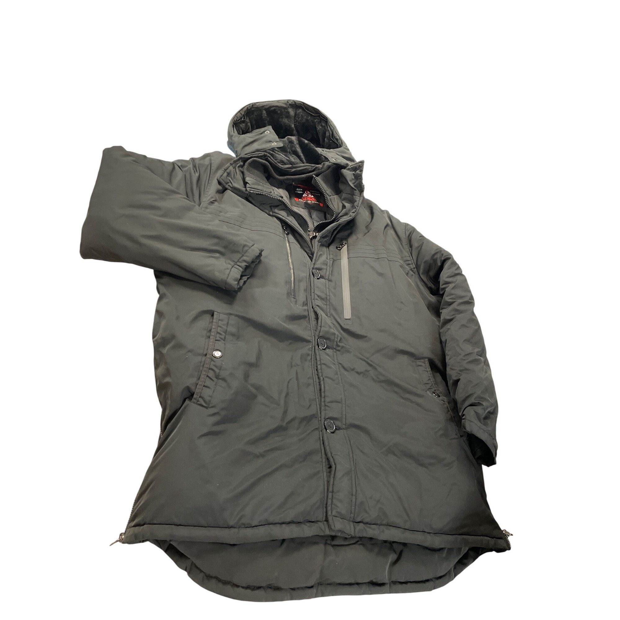 Other Spire Mens Black faux fur Hooded Winter Parka heavy winter c Size US XXL / EU 58 / 5 - 14 Thumbnail