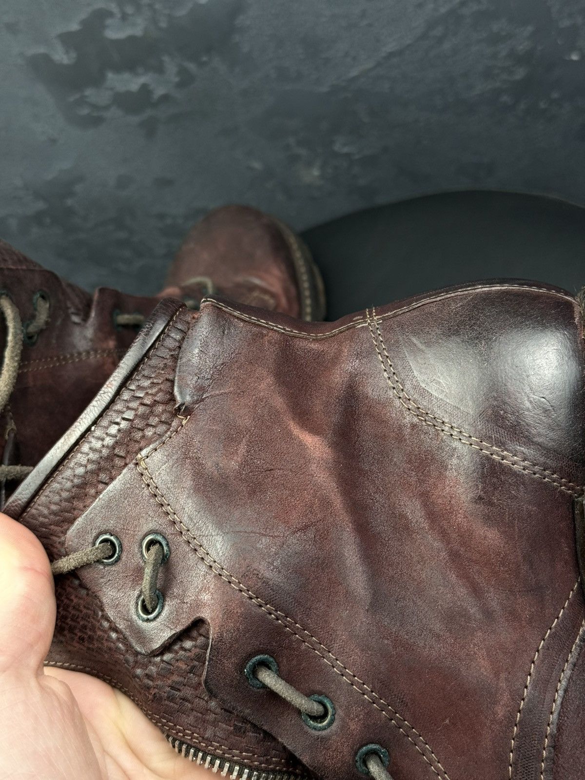 A.S.98 Women's A.S.98. Airstep Brown Leather Biker Zip Ankle Boots Size US 6 / IT 36 - 12 Thumbnail