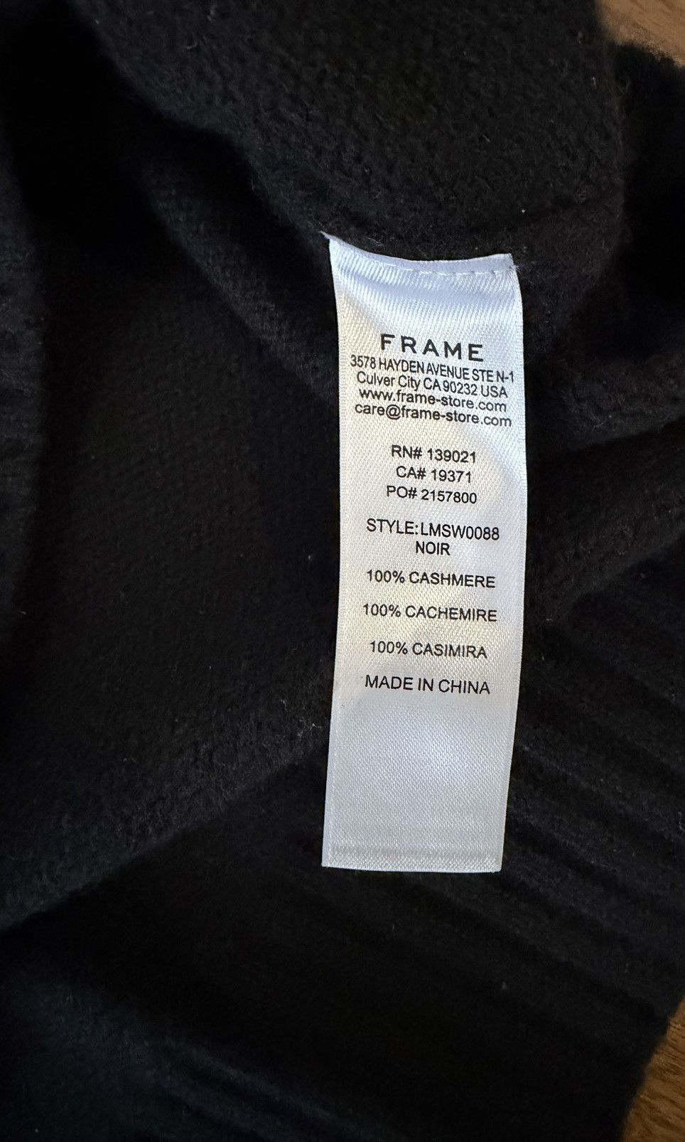 Frame Frame 100% Cashmere Black Crewneck Sweater Size US L / EU 52-54 / 3 - 3 Thumbnail