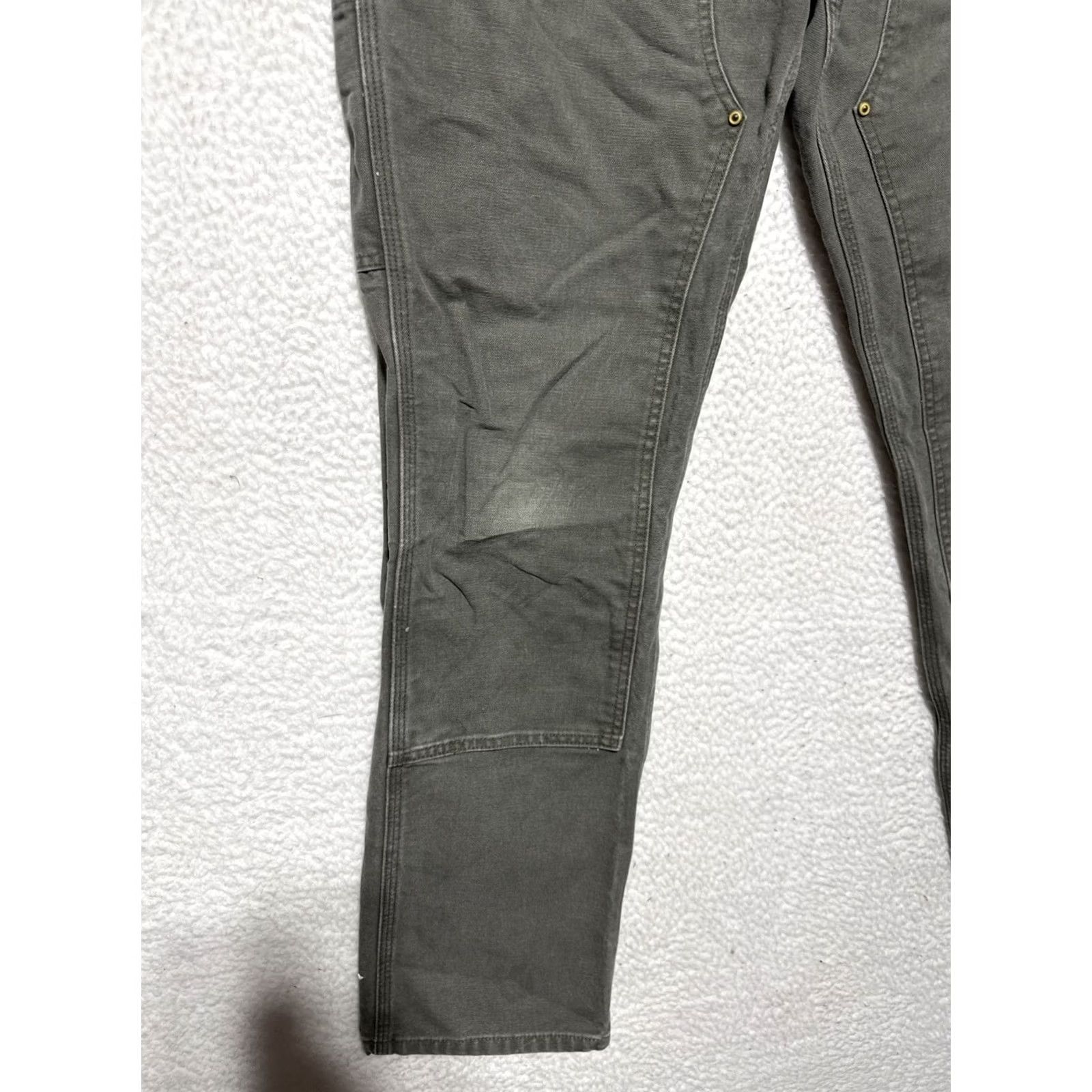 Carhartt Carhartt Heart Logo B361 MOS Duck Canvas Double Knee Work Pants Men's 36x32 Brown Cotton Carpenter Pockets 1889® Workwear Mens Size US 36 / EU 52 - 3 Thumbnail