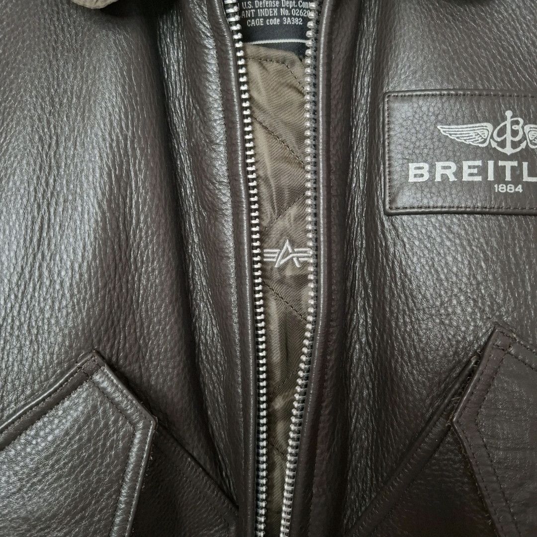 Alpha Industries ALPHA INDUSTRIES X BREITLING Leather Flying Top Gun Jacket Size US M / EU 48-50 / 2 - 8 Thumbnail