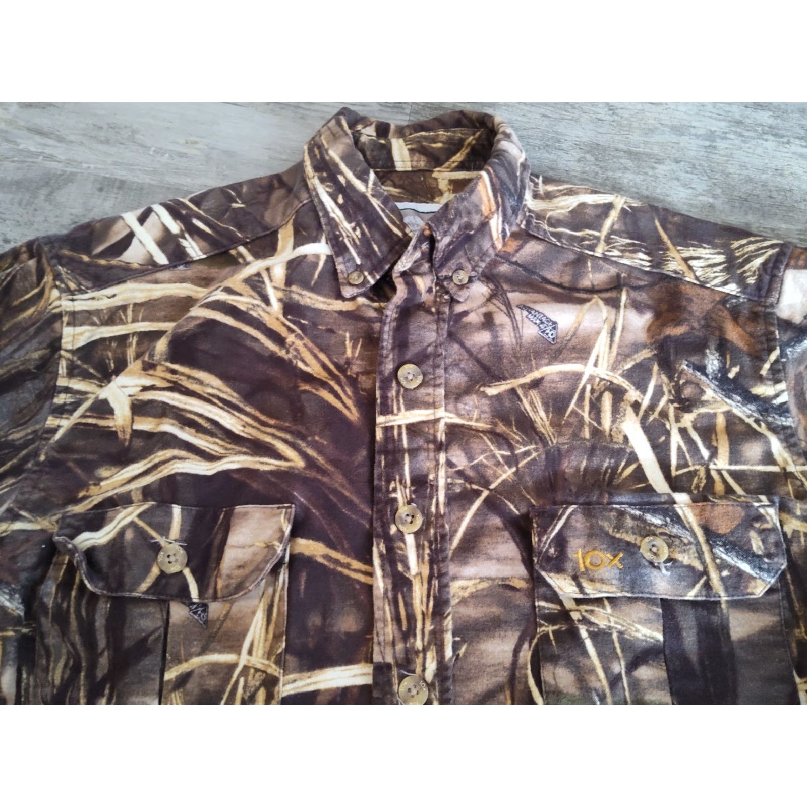 Vintage VINTAGE 10X Mens Button-Down Shirt Camouflage Flannel Hunting M Cotton Long Sleeve Fall Spring Mens Size US M / EU 48-50 / 2 - 5 Thumbnail
