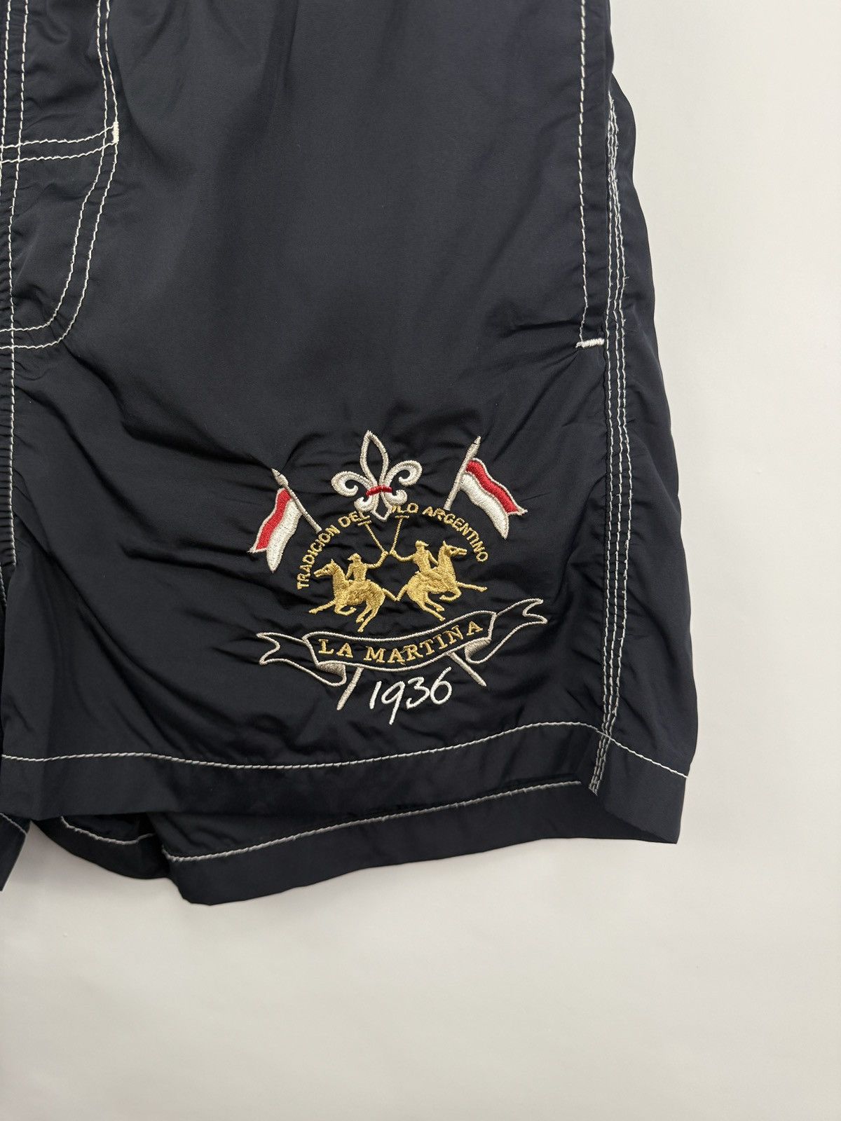 La Martina 🇲🇨 Vintage Y2K La Martina Monaco Beach Shorts Rare Retro Size US 32 / EU 48 - 3 Thumbnail