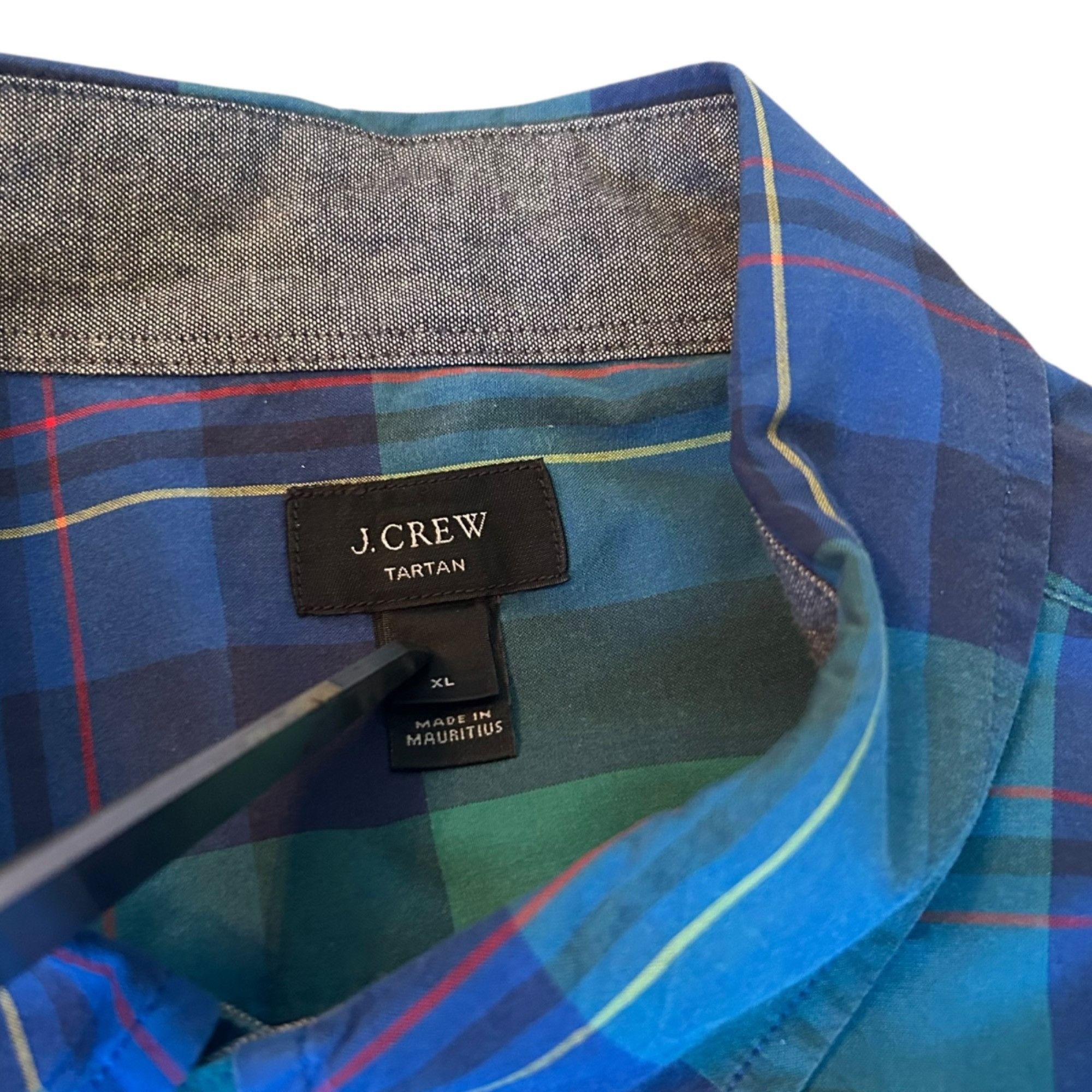 J.Crew J. Crew Tartan Plaid Green & Blue Preppy Button Down Shirt Size US XL / EU 56 / 4 - 4 Thumbnail