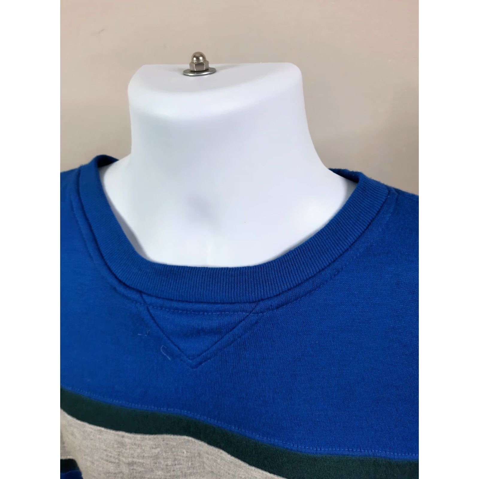 Vintage VINTAGE Sasson Striped Crewneck Pullover Sweatshirt Men XL Blue 80s 2XL Big & Tall Crew Neck Size US XL / EU 56 / 4 - 5 Thumbnail