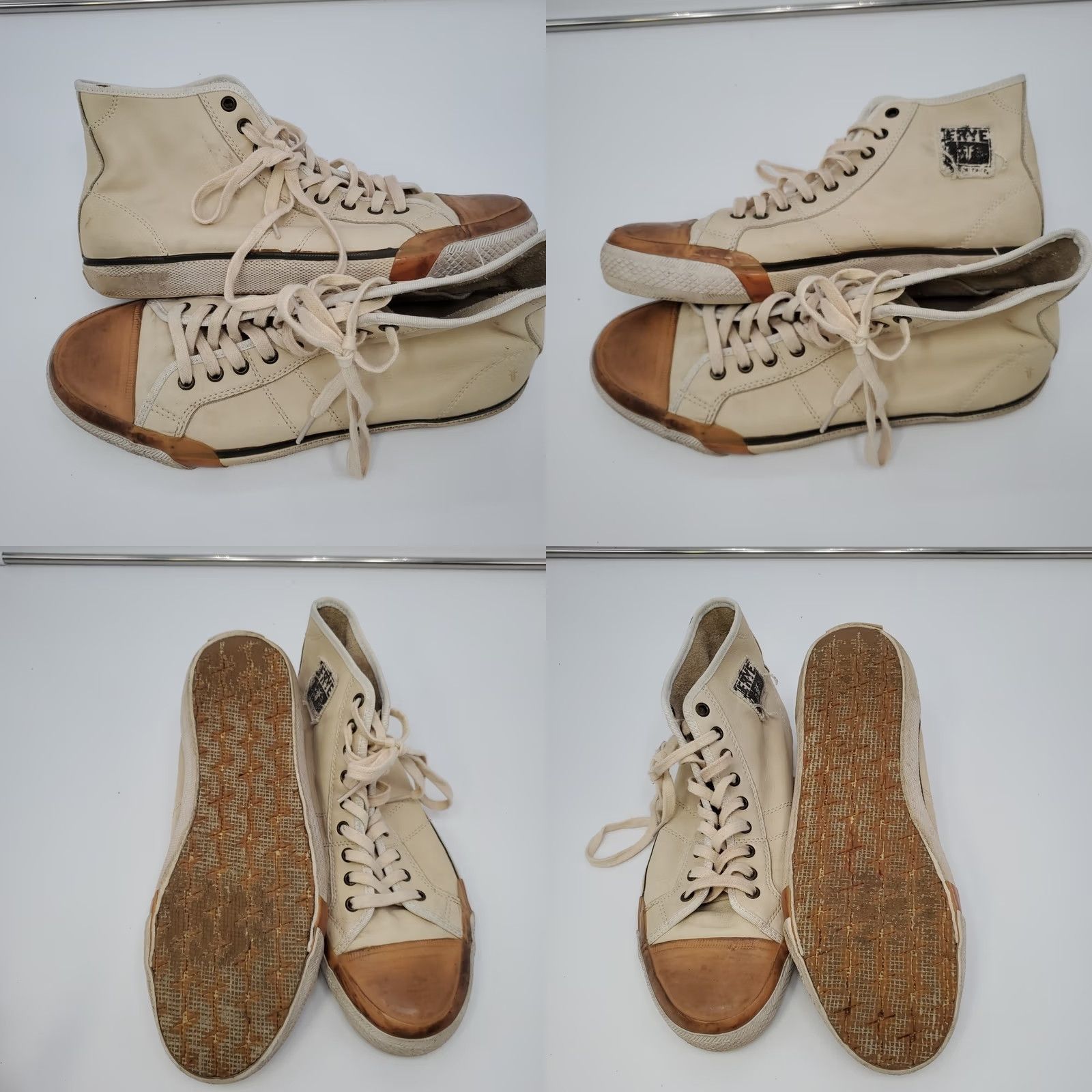 Frye Frye Greene Tall Lace Sneaker Men’s Size 10.5 Brown Leather High Top Casual Cushioned Solid Tan Brown Shoes Size US L / EU 52-54 / 3 - 9 Thumbnail
