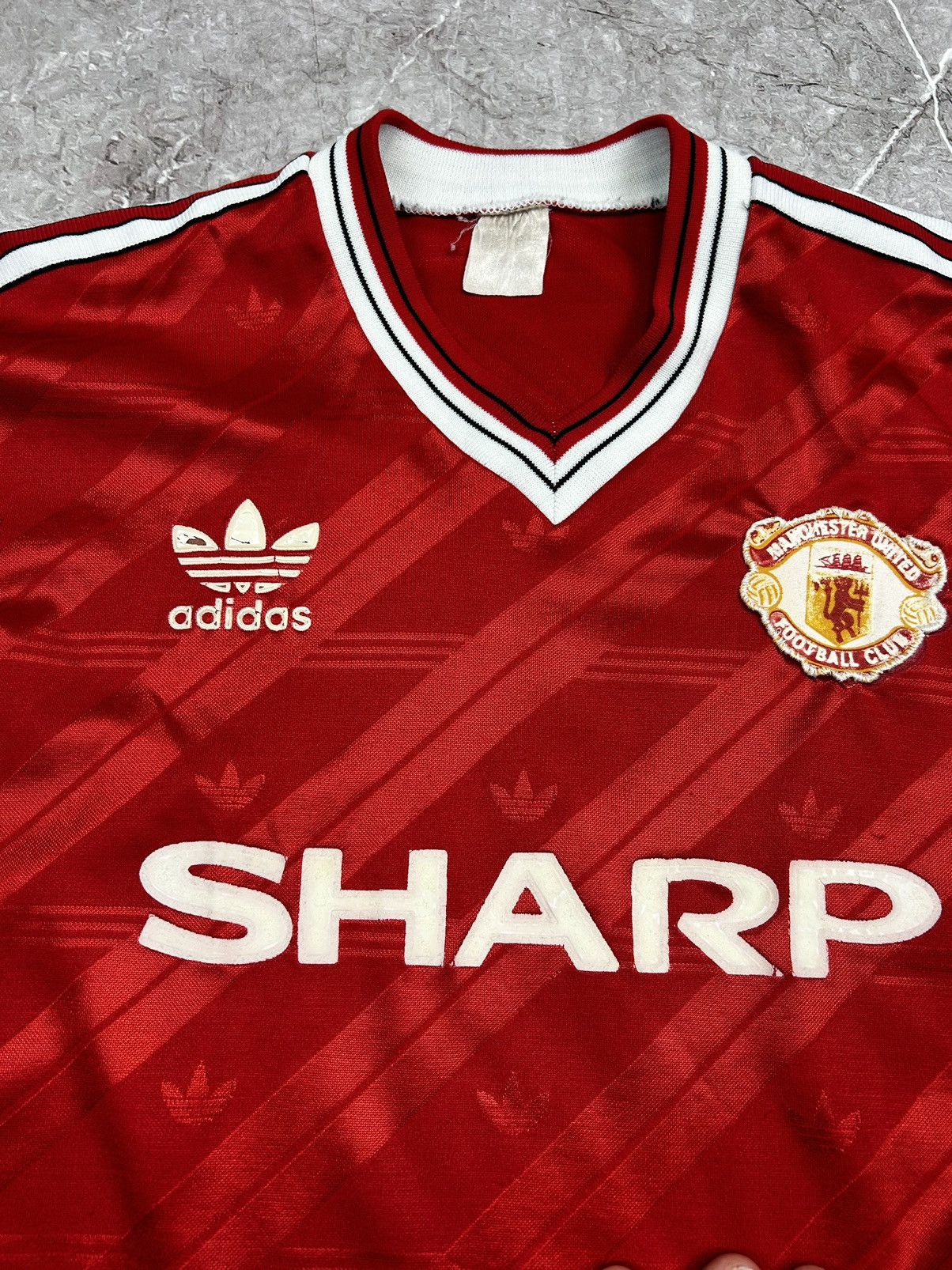 Adidas Vintage 1986s Manchester United Jersey Football Club Soccer Size US S / EU 44-46 / 1 - 16 Thumbnail