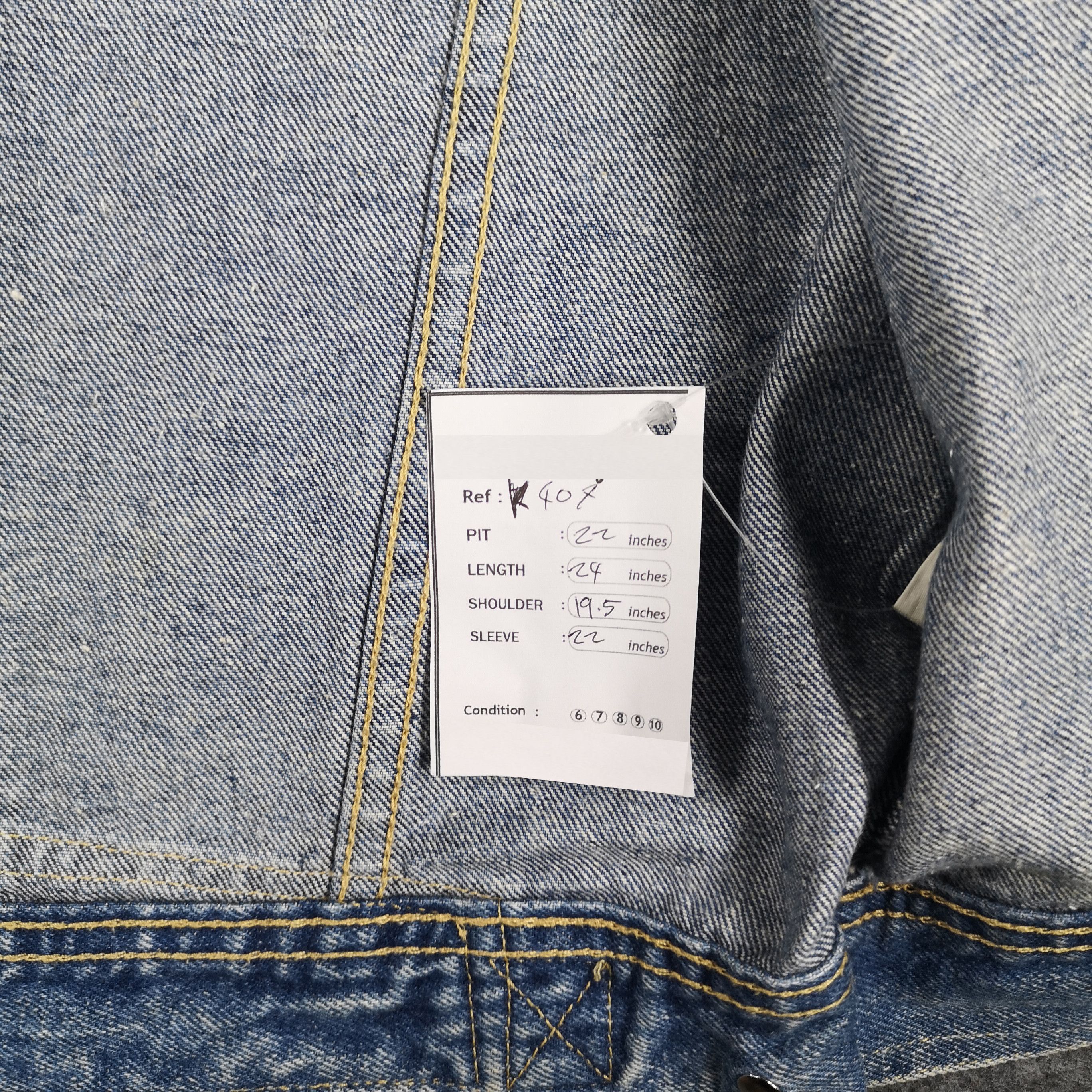 Vintage Japanese Brand BMS Stone Washed Denim Trucker Jacket Size US M / EU 48-50 / 2 - 7 Thumbnail