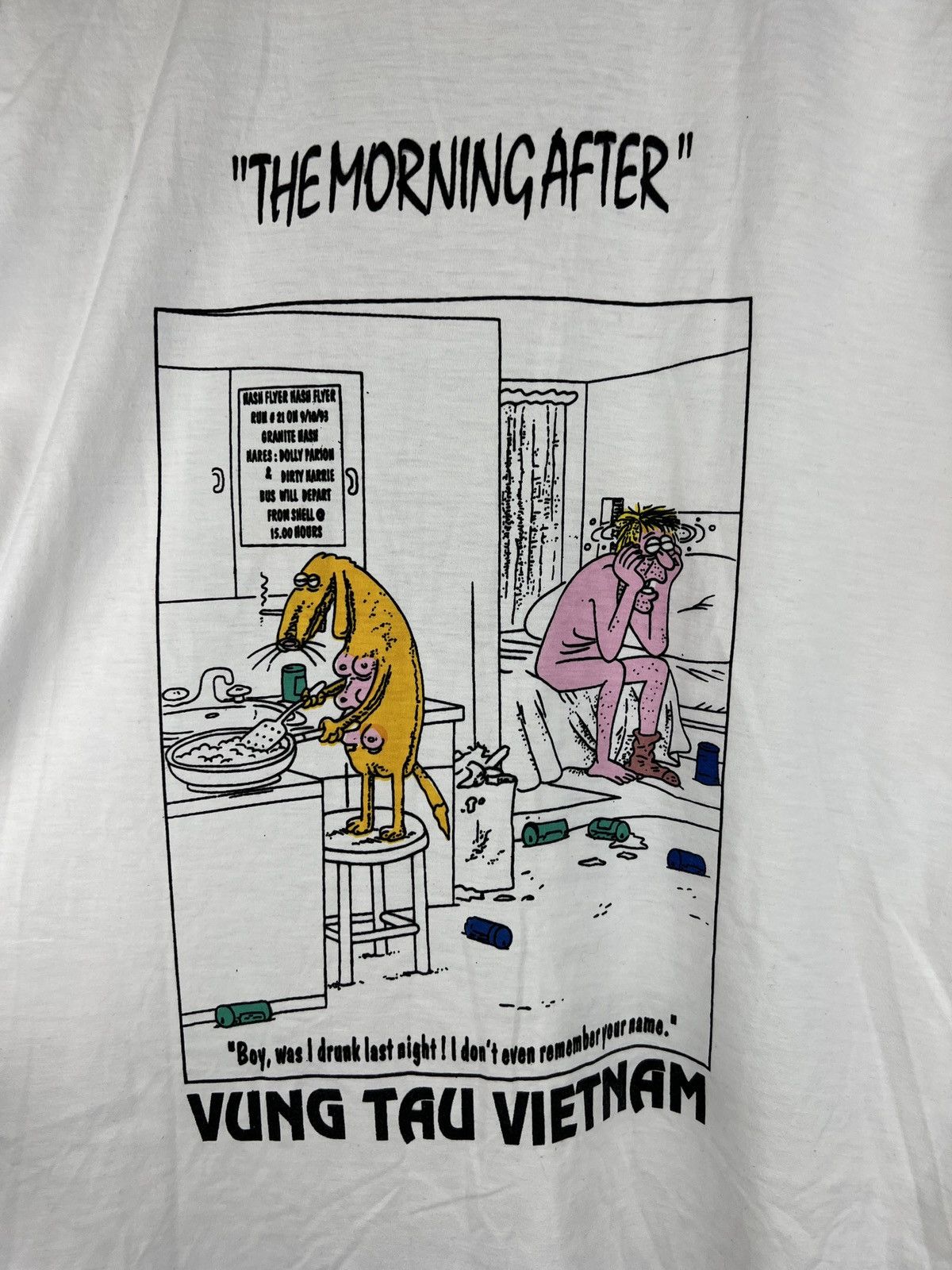 Vintage Vintage 80s Humor Vietnam Sex Big logo T Shirt y2k Size US XL / EU 56 / 4 - 4 Thumbnail