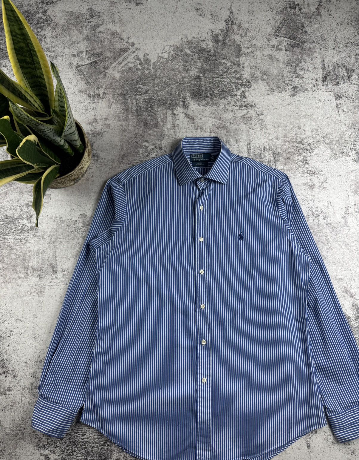 Polo Ralph Lauren Polo Ralph Lauren Blue 16/40-41 Button Striped Regent Collar LongSleeve Shirt Size US L / EU 52-54 / 3 - 4 Thumbnail
