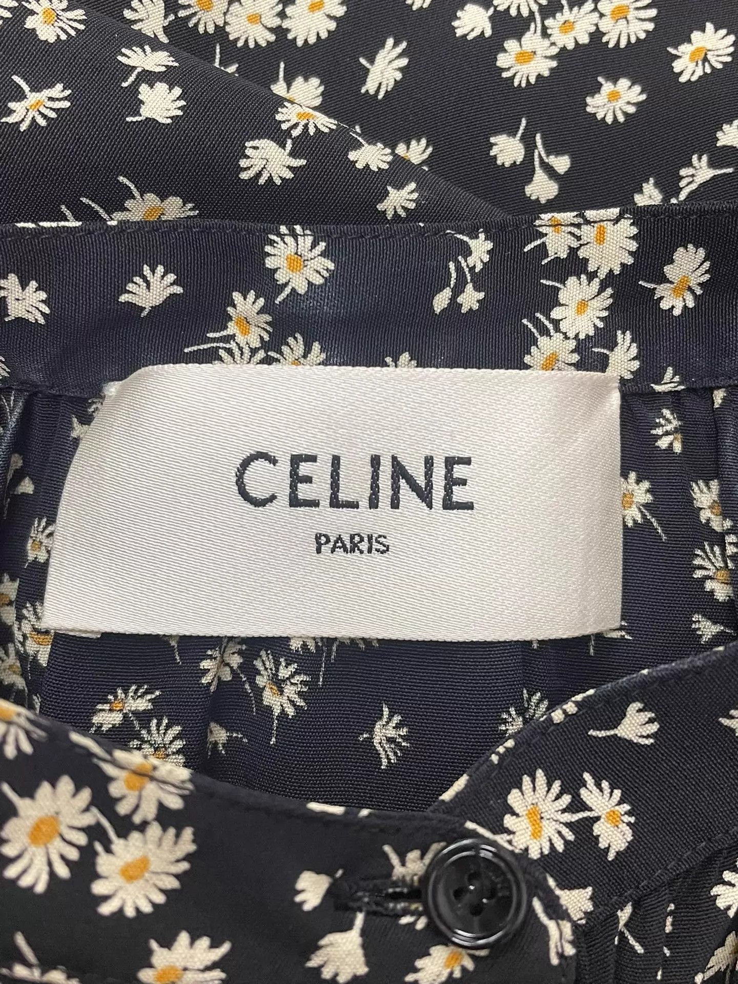 Celine Celine black floral long dress women's 38 Size XS / US 0-2 / IT 36-38 - 4 Thumbnail