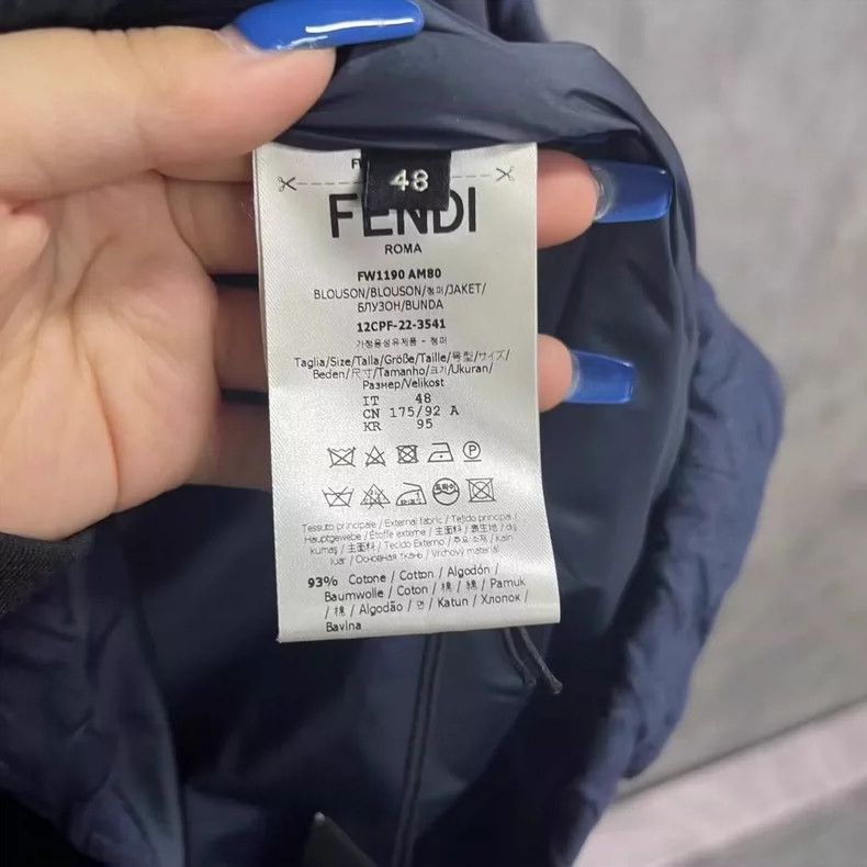 Fendi Fendi Blue Logo Hooded Jacket Size US M / EU 48-50 / 2 - 4 Thumbnail