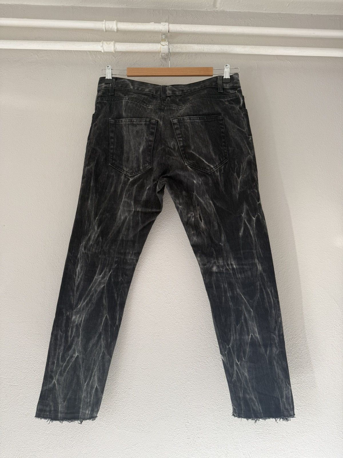 Saint Laurent Paris Black Denim Jeans with Bleached Finish Size US 32 / EU 48 - 6 Thumbnail