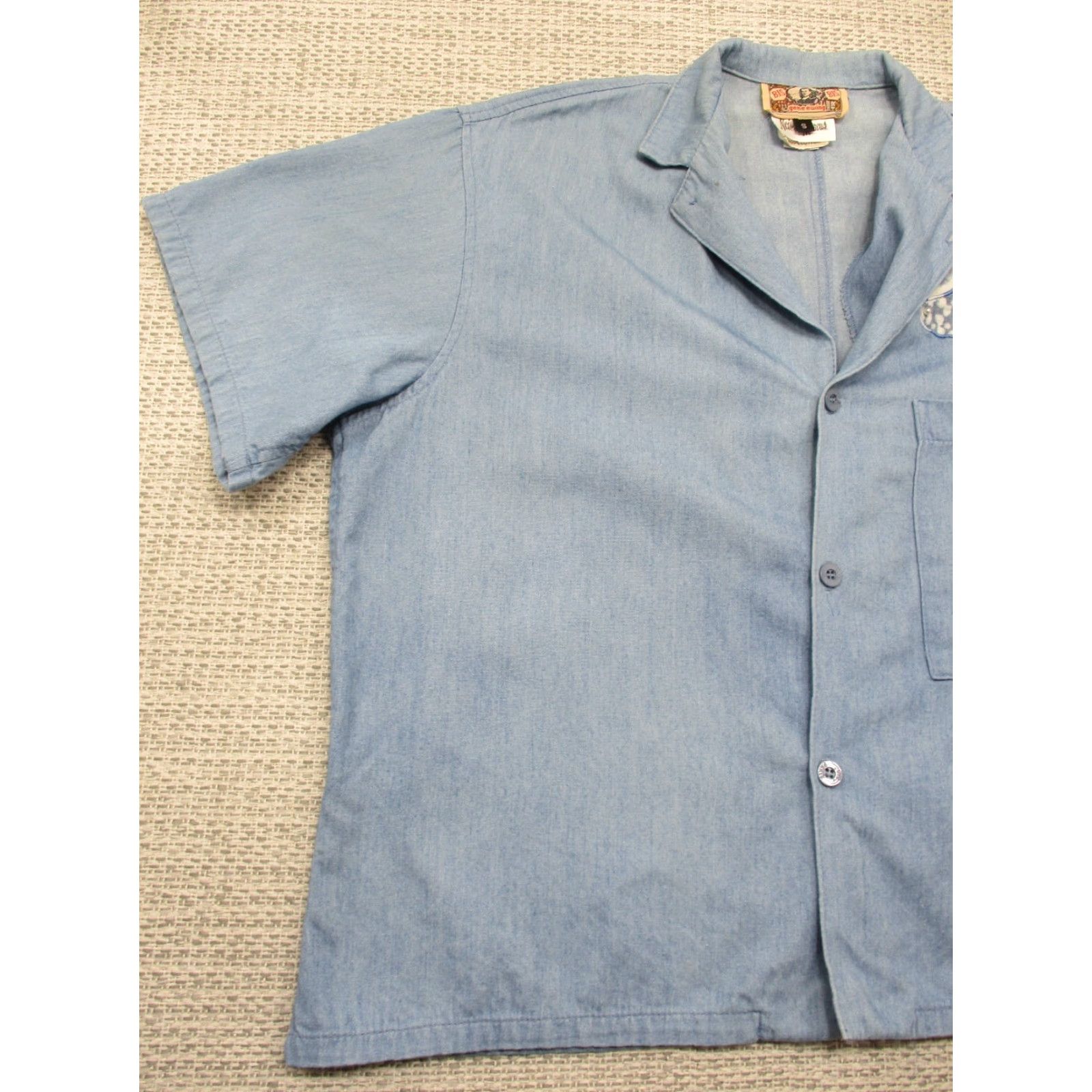 Vintage BIS Gene Ewing Ladies Vintage Western Shirt Blouse Small Denim Blue Shirt Womens 1980s Casual Size S / US 4 / IT 40 - 2 Thumbnail