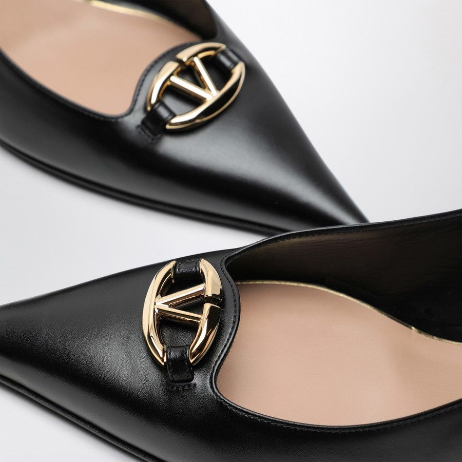 Valentino o1d2blof1024 V Logo Slingback in Black Size US 9 / IT 39 - 5 Thumbnail