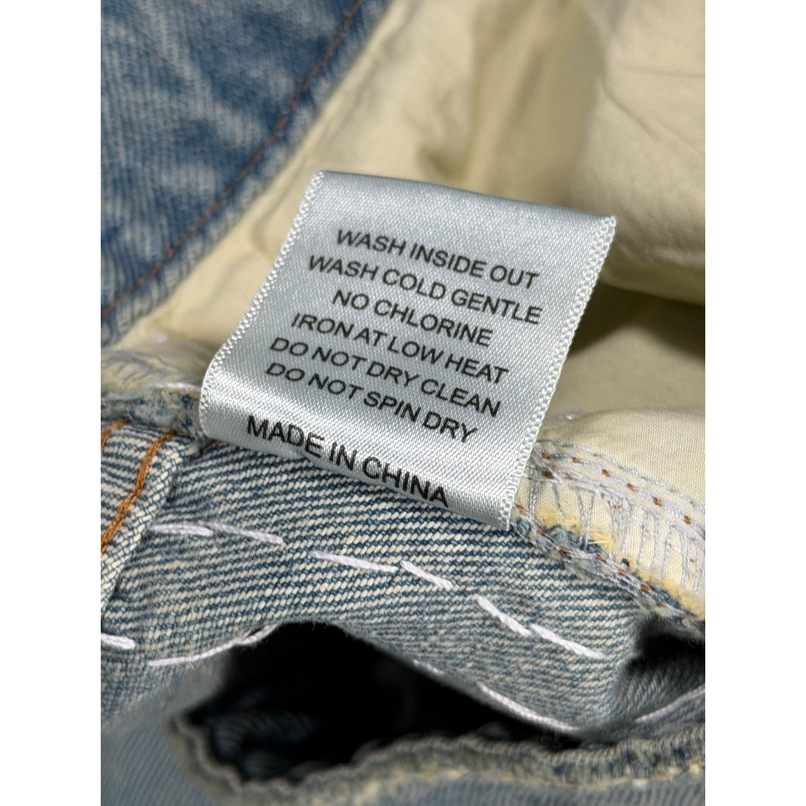 Vale Vale Denim Shorts Side Crystals With Drawstring Size US 34 / EU 50 - 5 Thumbnail