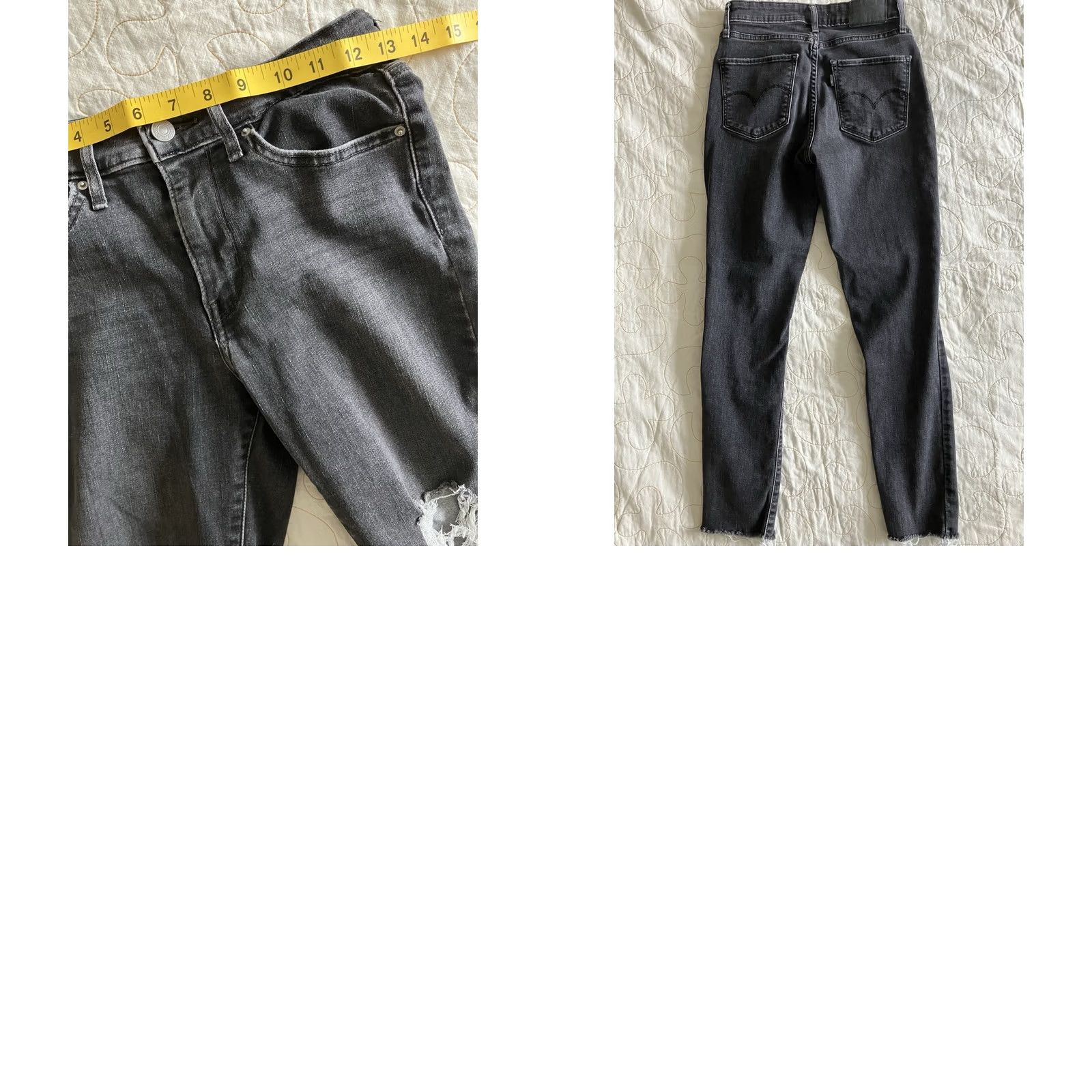 Levi's Levi’s Women Jeans Size 27 Black 720 High-Rise Super Skinny Stretch Denim Cut Jeans Skinny Womens 27in Inseam 27in Regular Stretch Size 27" / US 4 / IT 40 - 8 Thumbnail