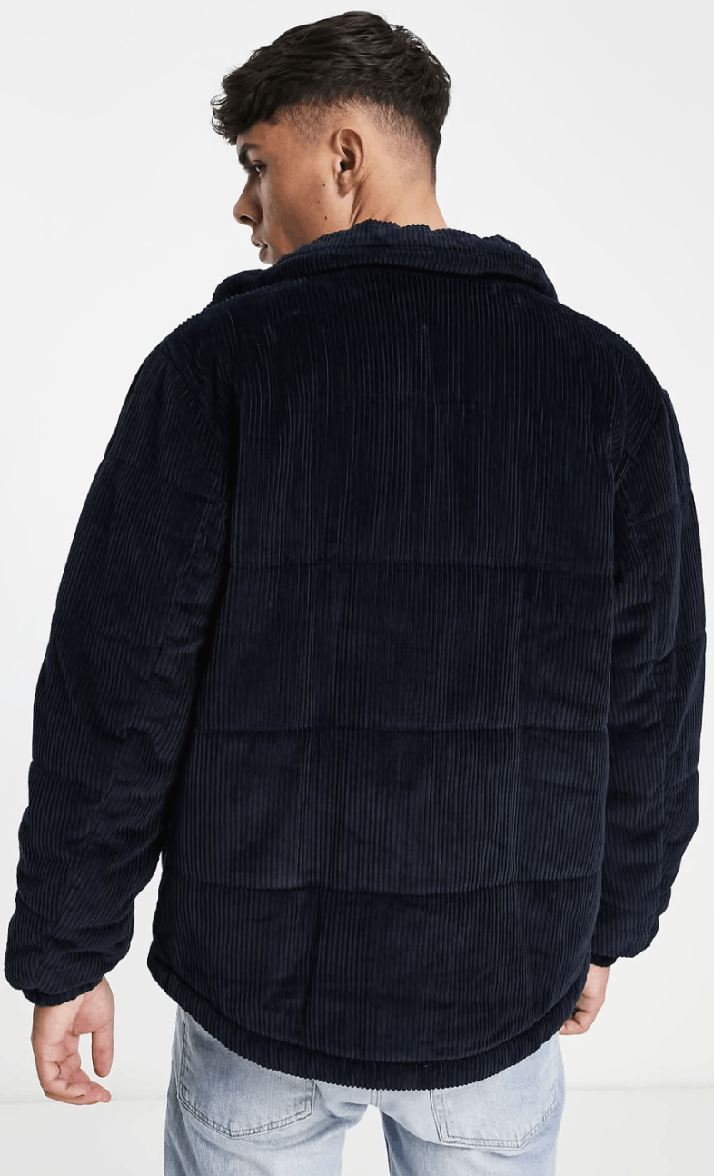 Lee Lee 2 Pockets Wide Wale Cord Puffer Jacket Navy XXL Size US XXL / EU 58 / 5 - 19 Thumbnail