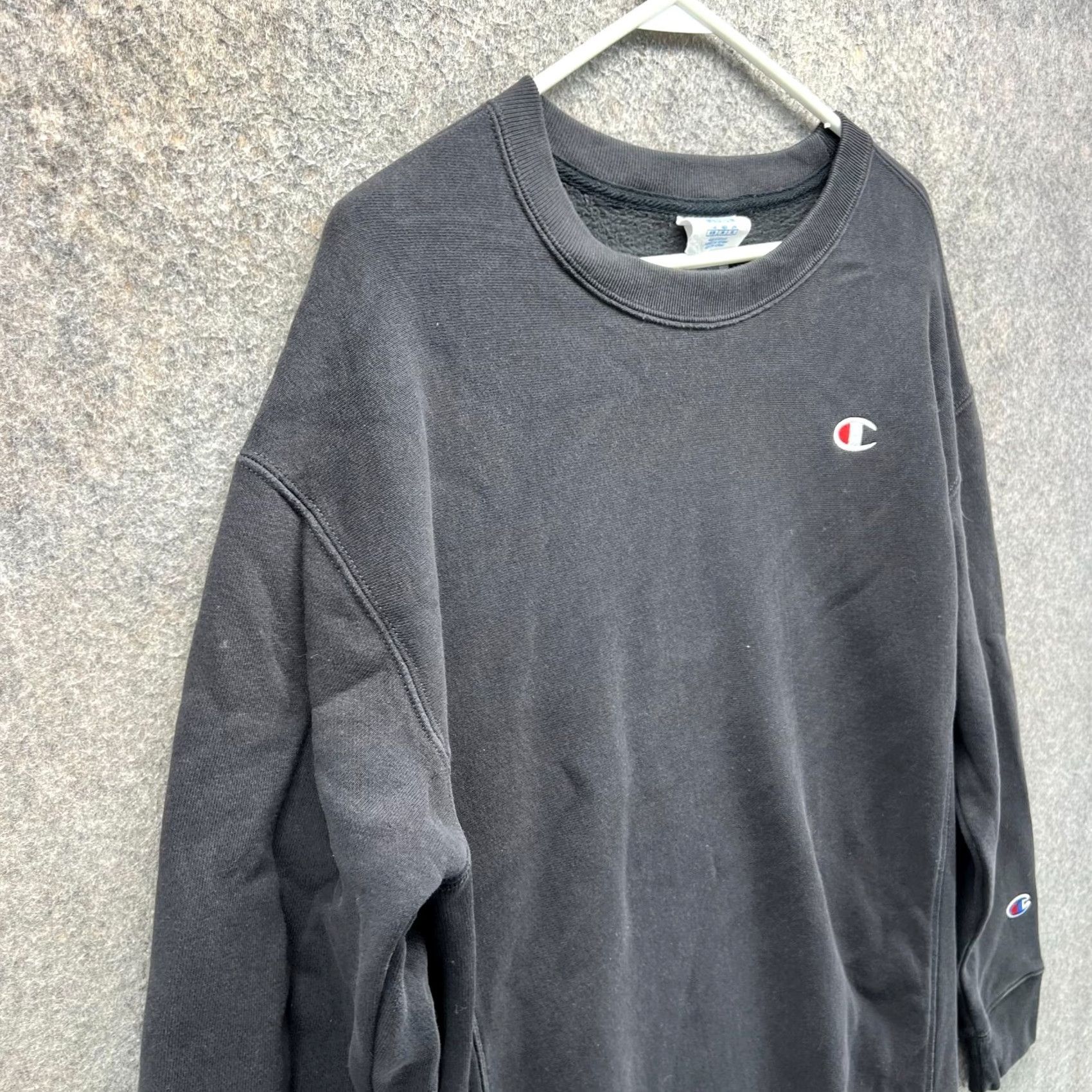 Champion VINTAGE Champion Sweater Dress Womens M Black Reverse Weave Embroidery Pullover Crew Neck Long Sleeve Size M / US 6-8 / IT 42-44 - 4 Thumbnail