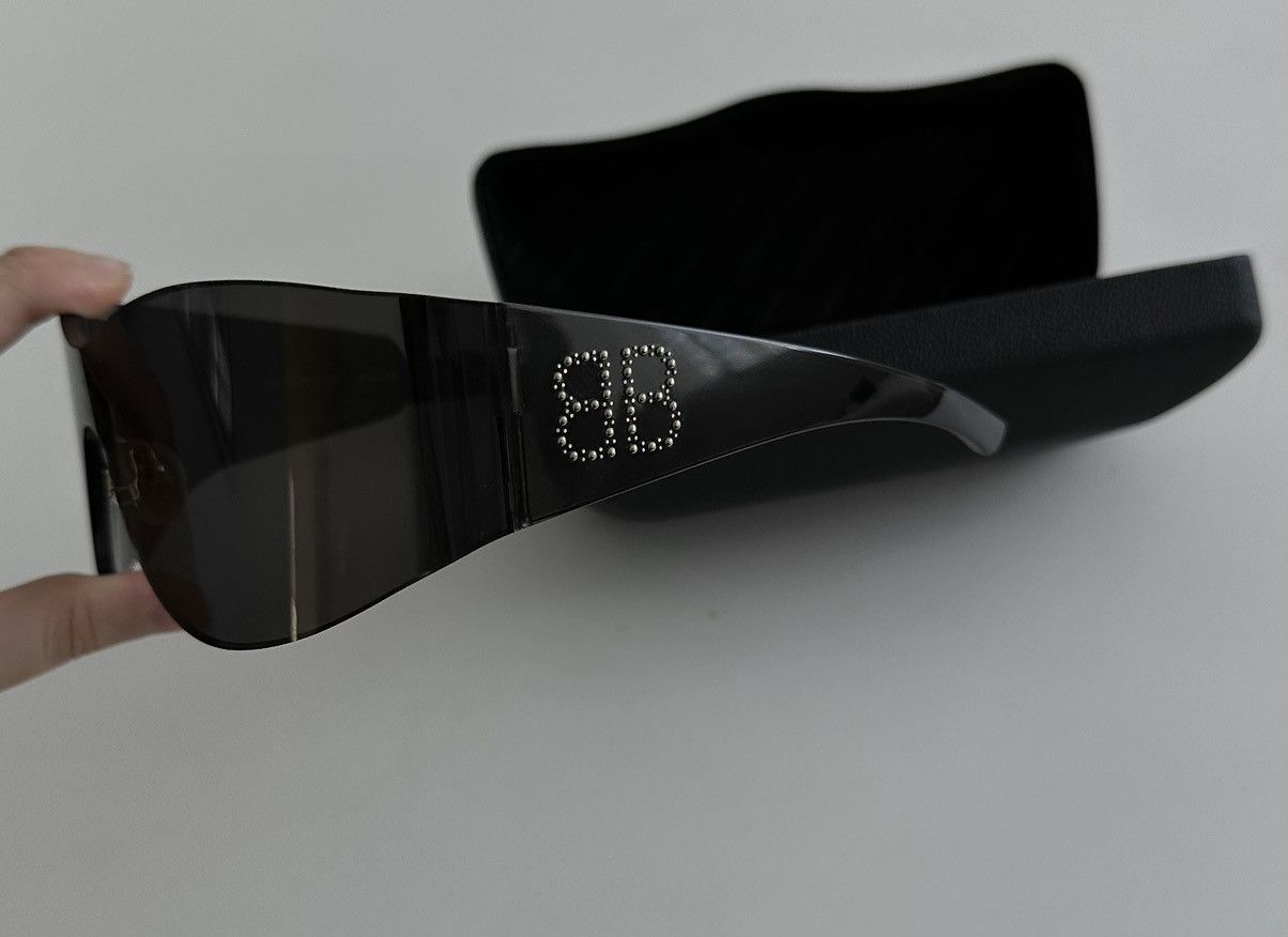 Balenciaga Balenciaga black shield BB mask sunglasses Size ONE SIZE - 8 Thumbnail