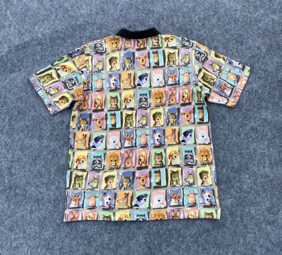 Japanese Brand Vintage Kunio Collection Dog Overprint Movie Polo Shirt Size US L / EU 52-54 / 3 - 2 Thumbnail