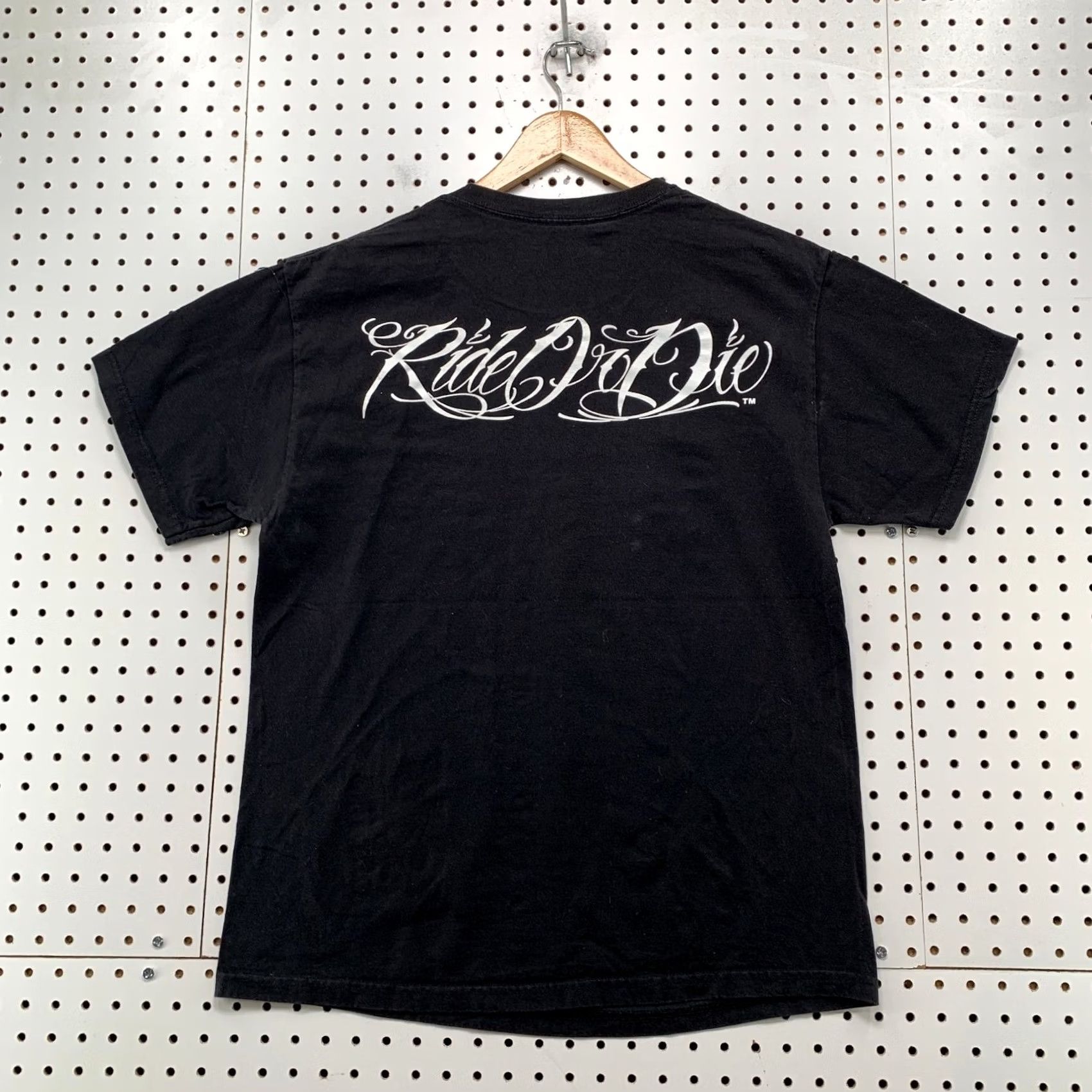 Vintage Ride Or Die T Shirt Mens L Black Graphic Short Sleeve Size US L / EU 52-54 / 3 - 2 Thumbnail