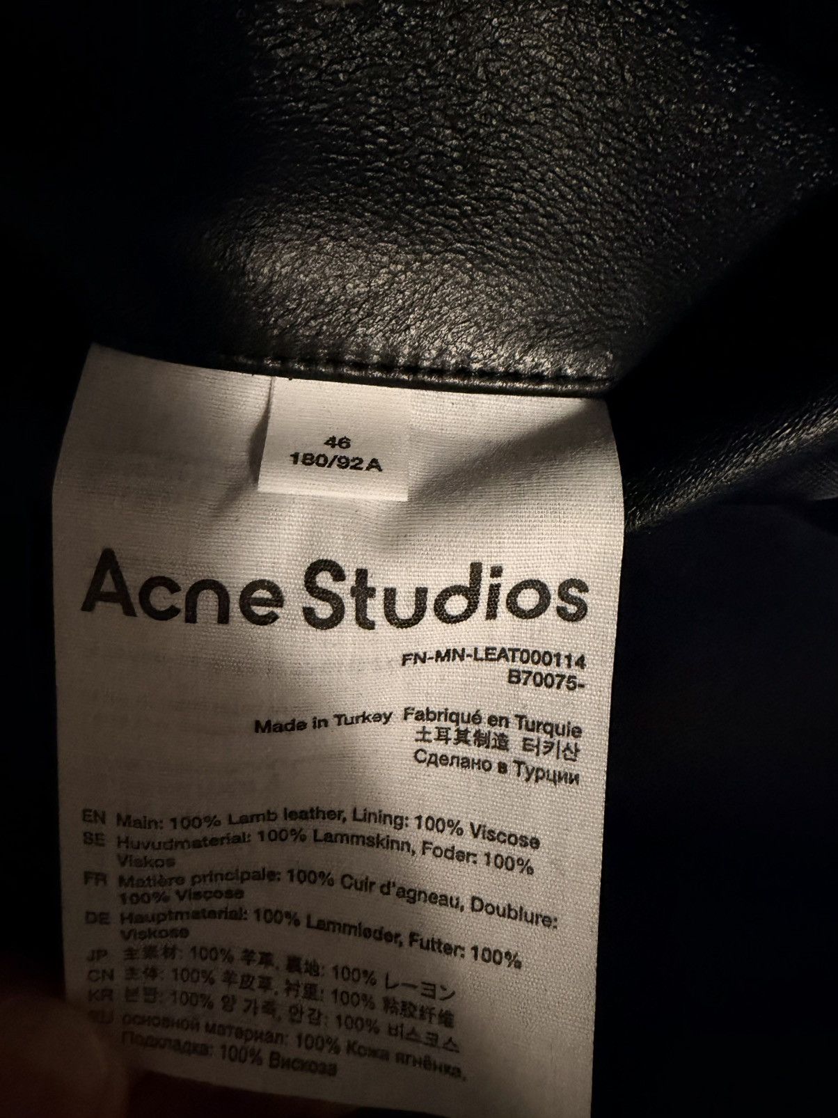 Acne Studios Acne Studios Nate Clean Leather Jacket Black Size US S / EU 44-46 / 1 - 4 Thumbnail