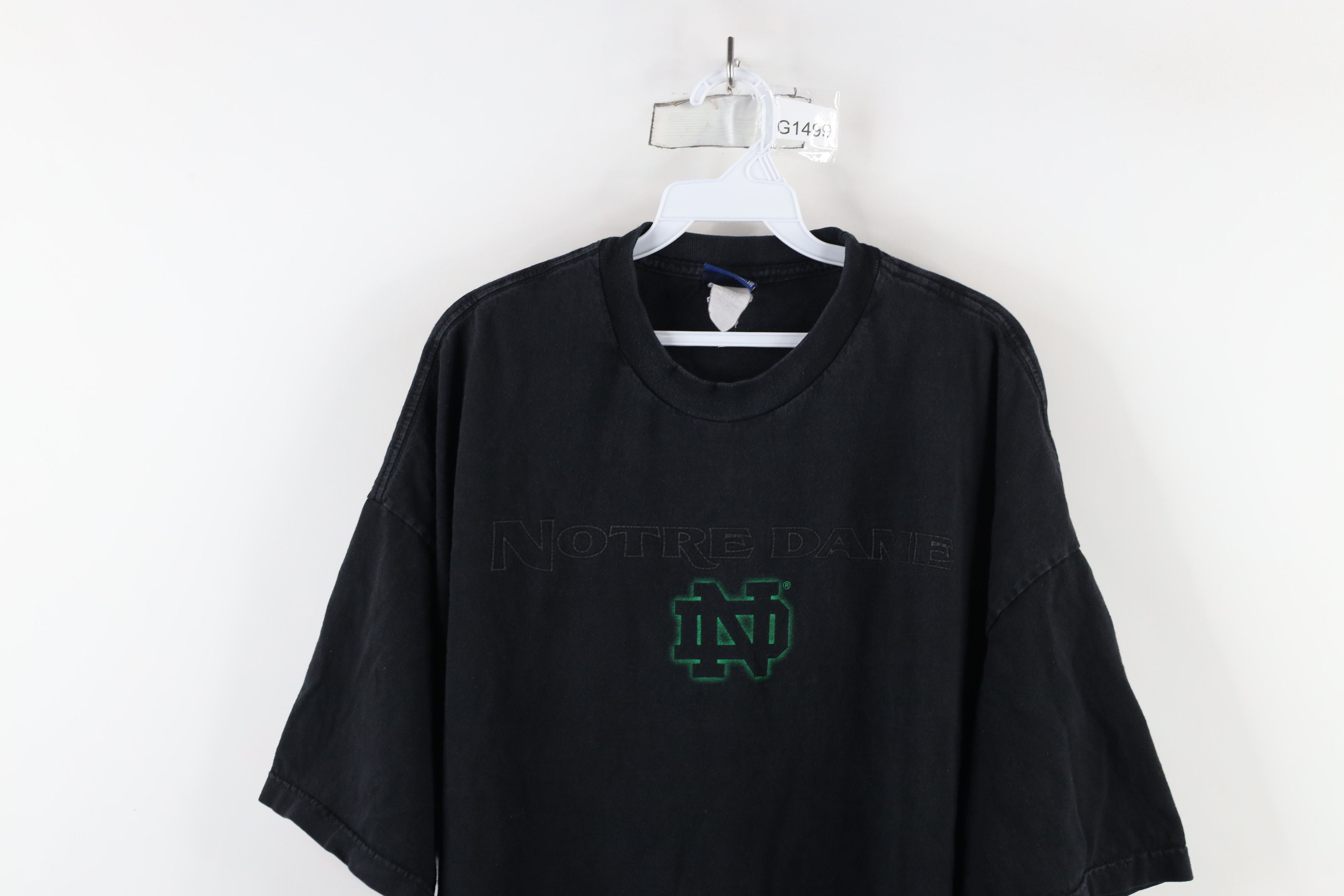 Vintage Vintage 90s Spell Notre Dame University Short Sleeve T-Shirt Size US XXL / EU 58 / 5 - 2 Thumbnail