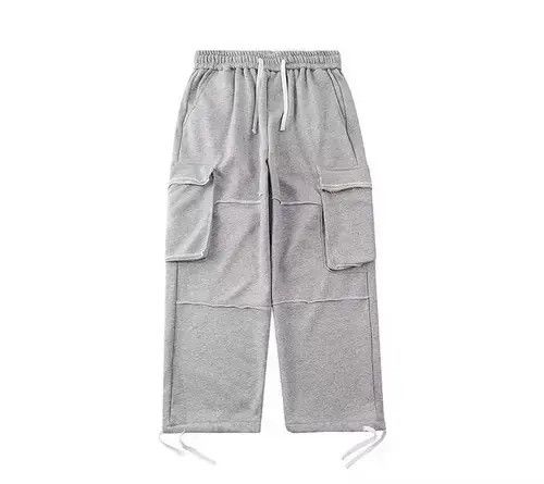 Jean 21SS Indigo Union Japan Grey Multi Pockets Sweatpants Size US 32 / EU 48 - 1 Thumbnail