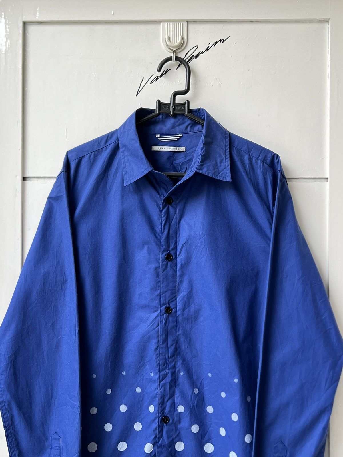 Tornado Mart BLUE TORNADO Polka Dot Motive Shirt Size US S / EU 44-46 / 1 - 12 Thumbnail