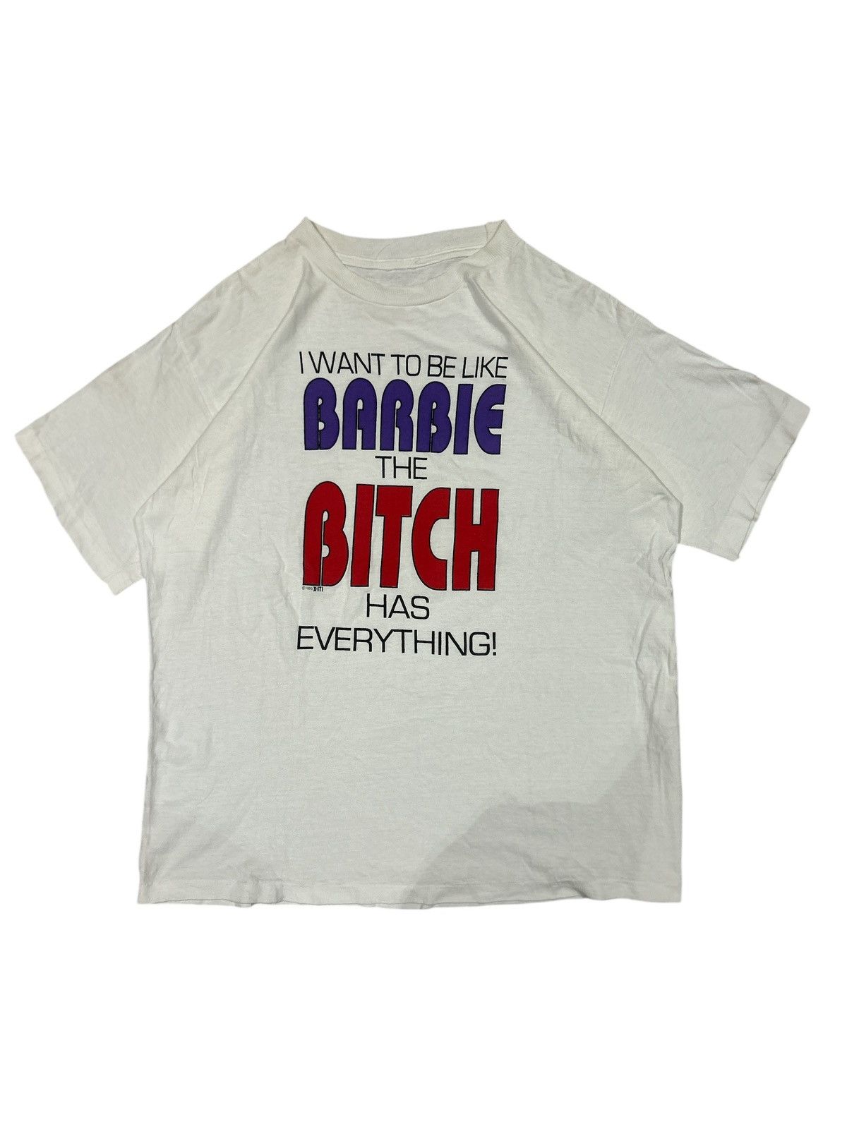 Vintage Vintage 90s 1993 I Want To Be Like Barbie SS Rare Shirt Size US L / EU 52-54 / 3 - 1 Thumbnail