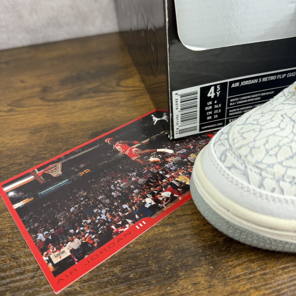 Jordan Brand Air Jordan 3 Retro Flip White 2007 Size 4.5 GS 6W 315768-101 Size US 6 / IT 36 - 10 Thumbnail