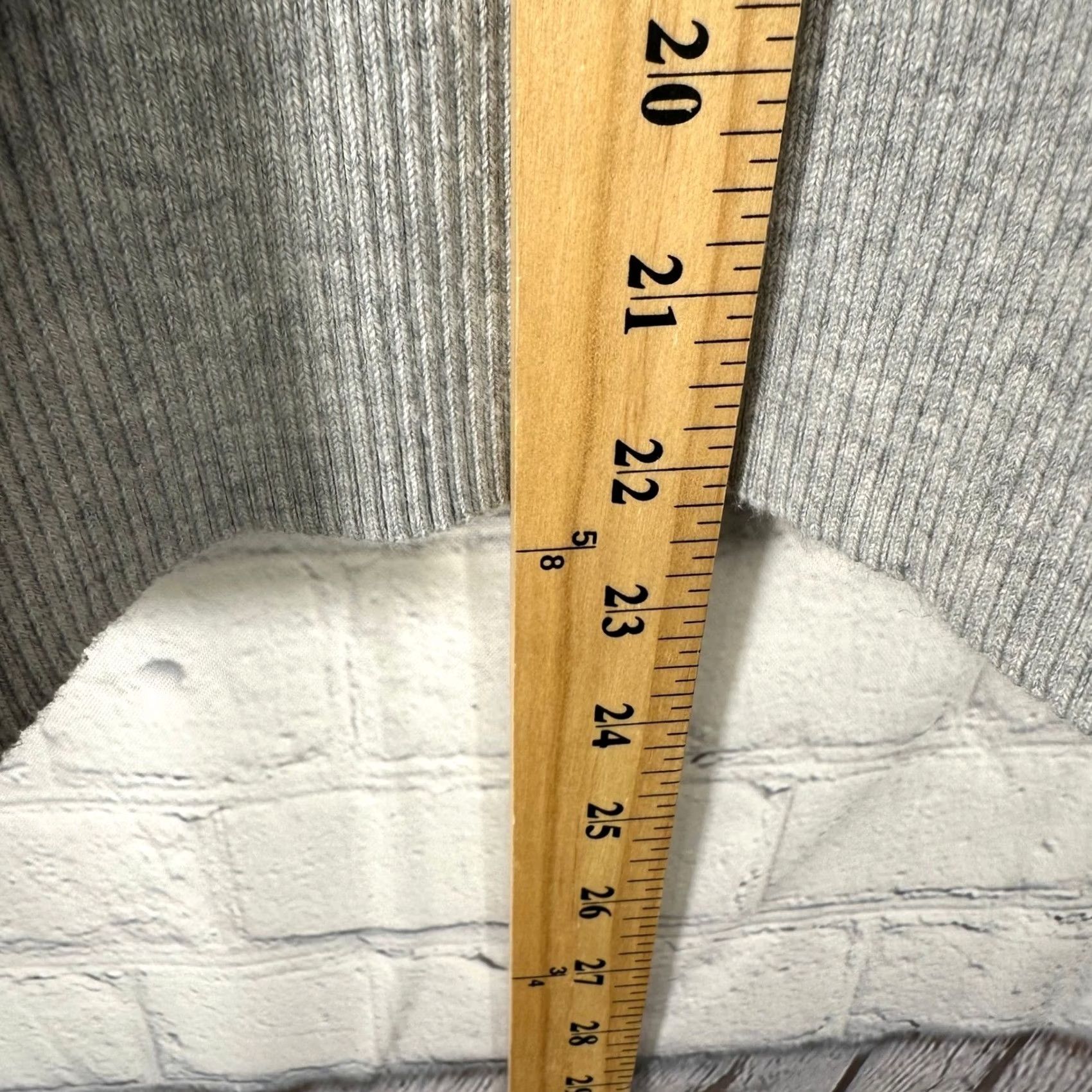 Polo Ralph Lauren Ralph Lauren Sport Womens XL Gray Ribbed Quarter Zip Sweater American Flag Patch Size XL / US 12-14 / IT 48-50 - 7 Thumbnail