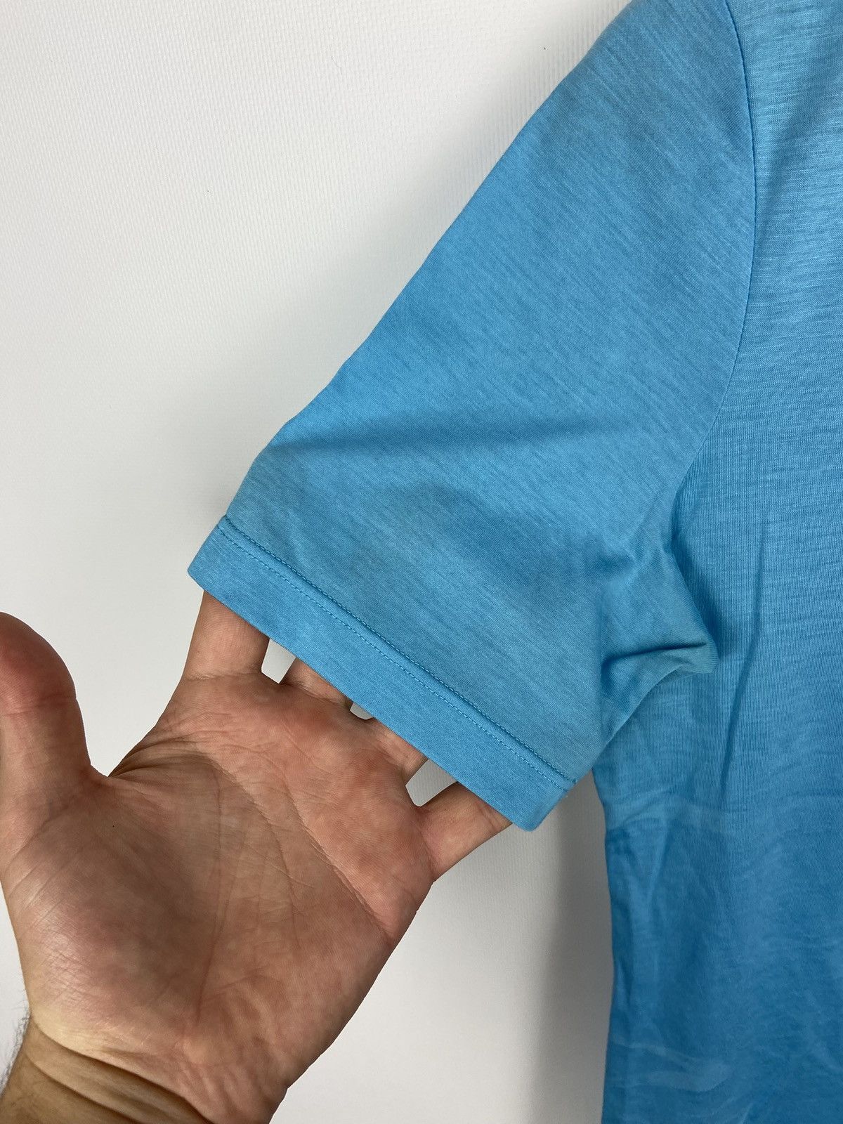 Jil Sander Jil Sander Women's Blue Crewn Neck T-Shirt Sz M Size S / US 4 / IT 40 - 10 Thumbnail