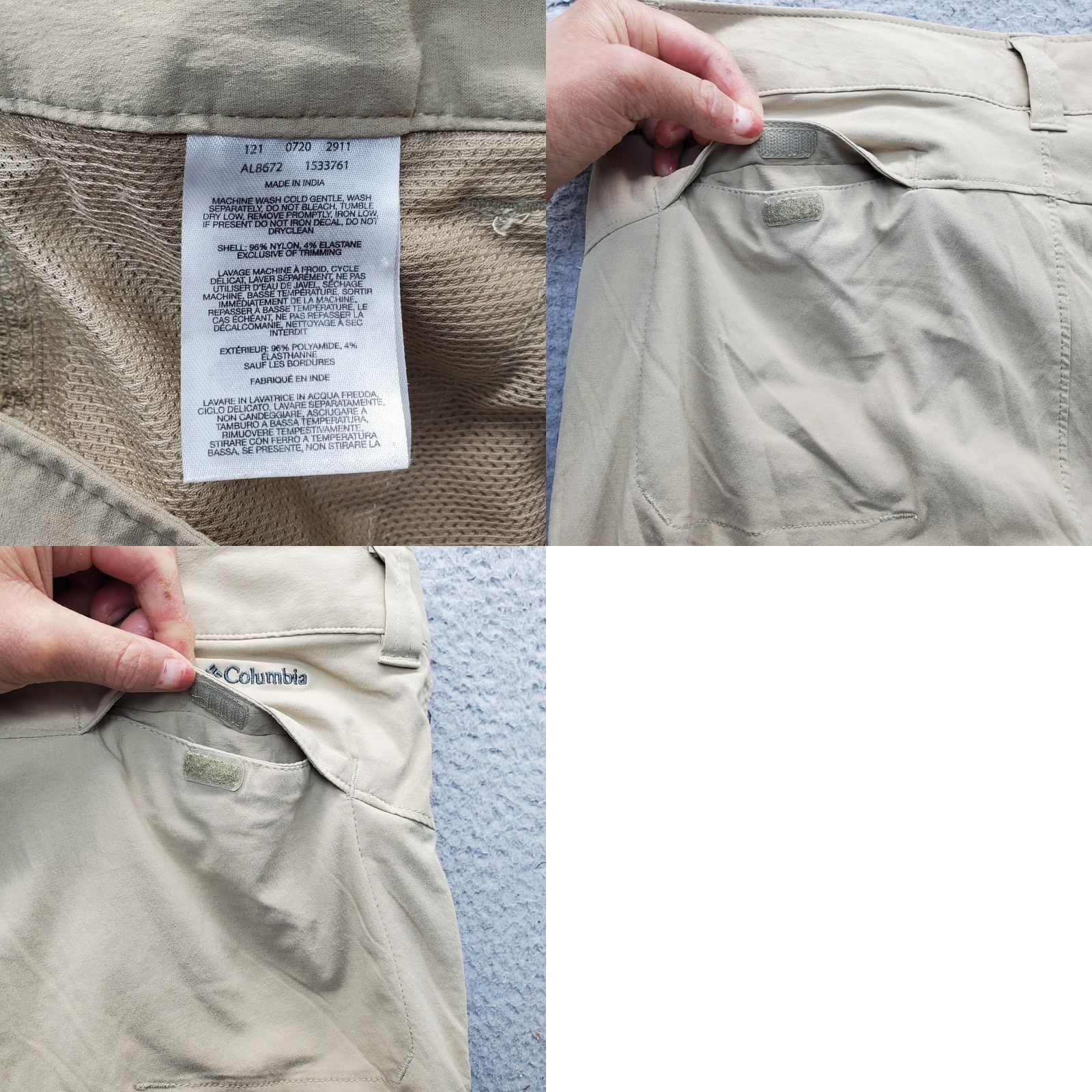 Vintage Columbia Capri Pants Womens Size 8 Brown Thermal Lined Outdoor Hiking 2-Button Fly Shirt Size 30" / US 8 / IT 44 - 8 Thumbnail