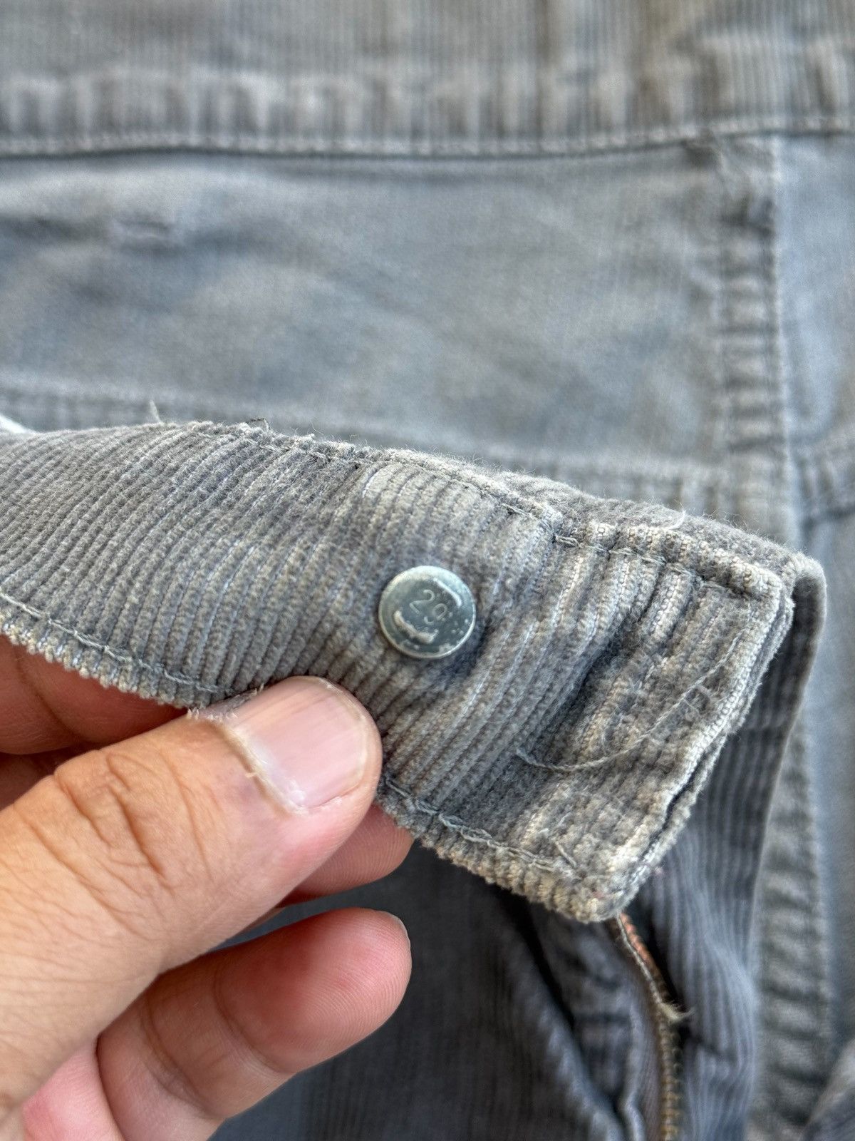 Levi's Vintage 1970s Levis Grey Corduroy Pants Size US 36 / EU 52 - 6 Thumbnail