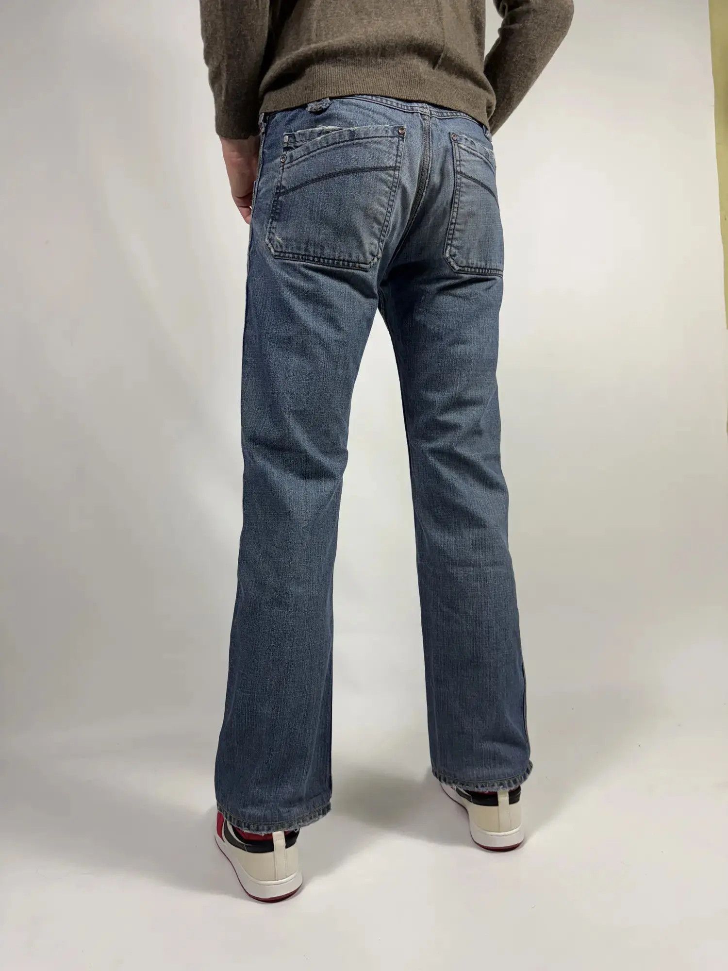 Diesel × Vintage Diesel Moorix Washed Straight Damaged Denim Pants Size US 30 / EU 46 - 4 Thumbnail