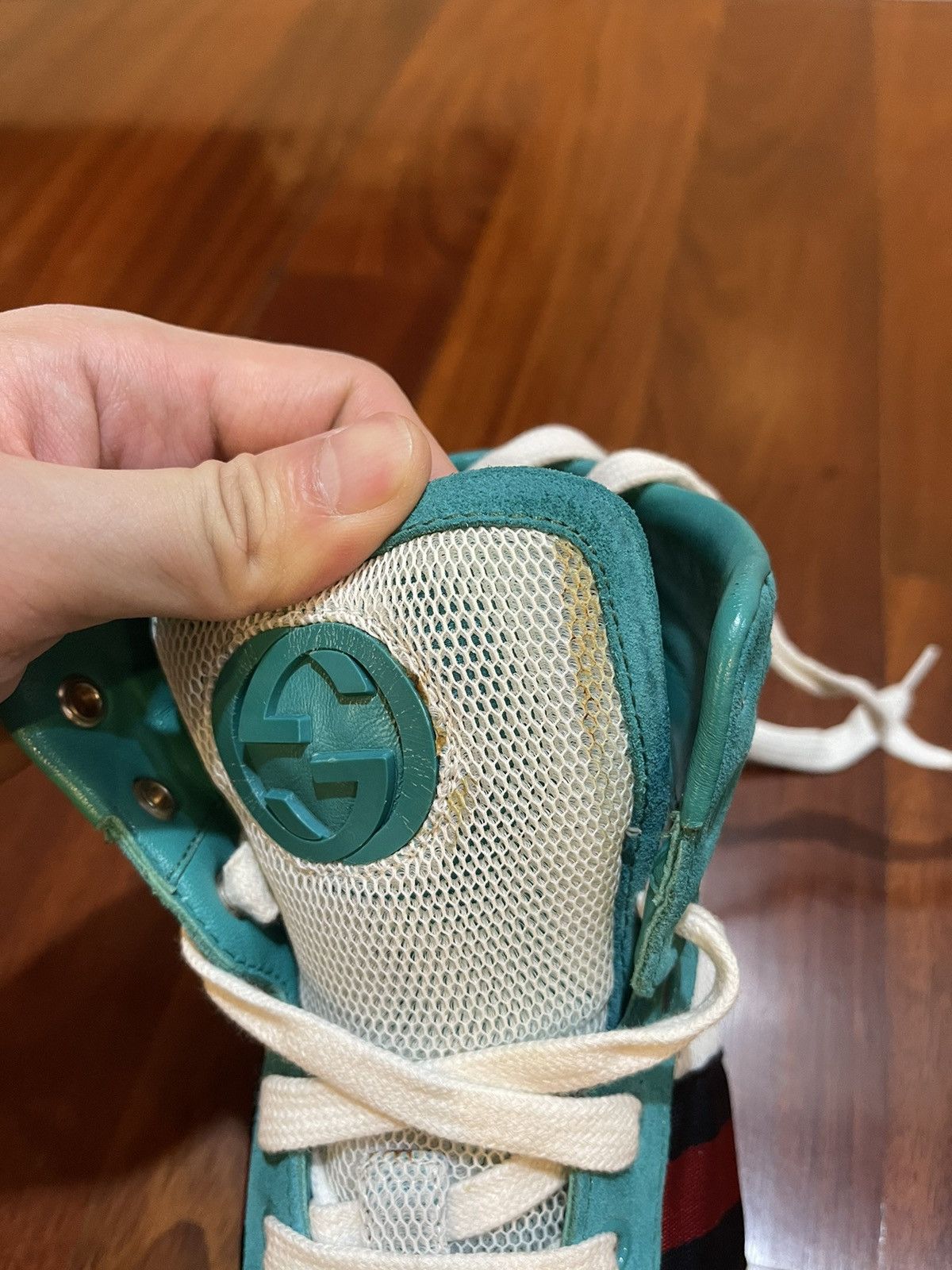 Gucci High Top Suede Mesh Green Size US 8.5 / EU 41-42 - 20 Thumbnail