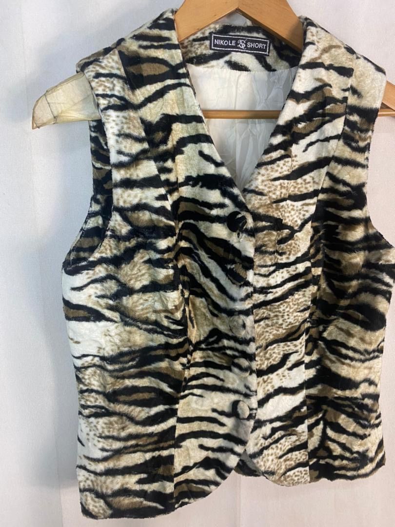 Designer × Vintage Vintage nikole short tiger stripe vest made in Australia Size S / US 4 / IT 40 - 5 Thumbnail