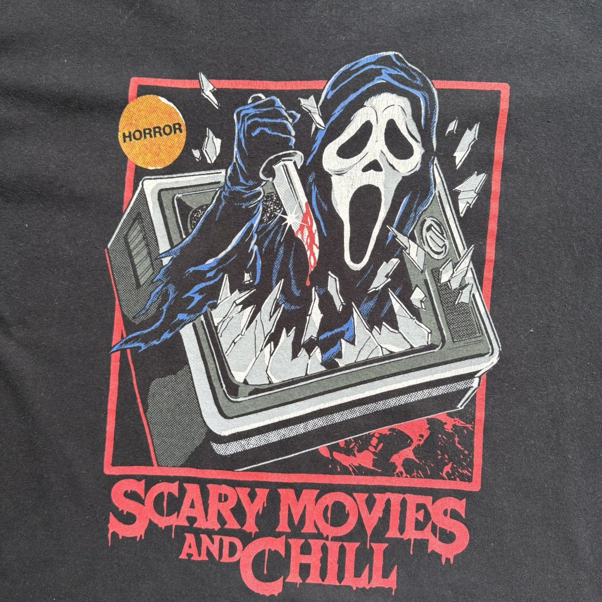 Expert Horror Vintage Y2K Scary Movies And Chill Tee Size US XL / EU 56 / 4 - 4 Thumbnail
