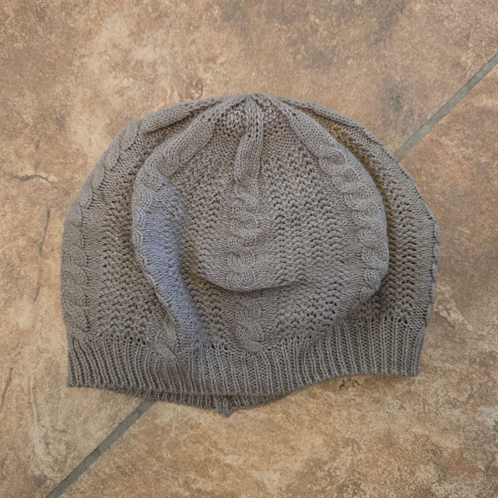 Other Light Chocolate French Knit Beret Size ONE SIZE - 1 Thumbnail