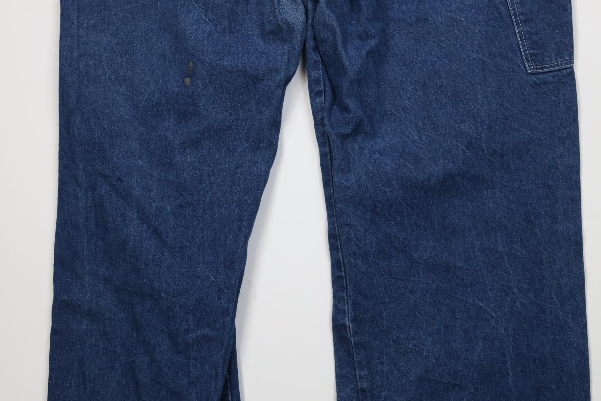 Dickies Vintage 70s Dickies Wide Leg Dungaree Denim Jeans Blue USA Size US 38 / EU 54 - 12 Thumbnail