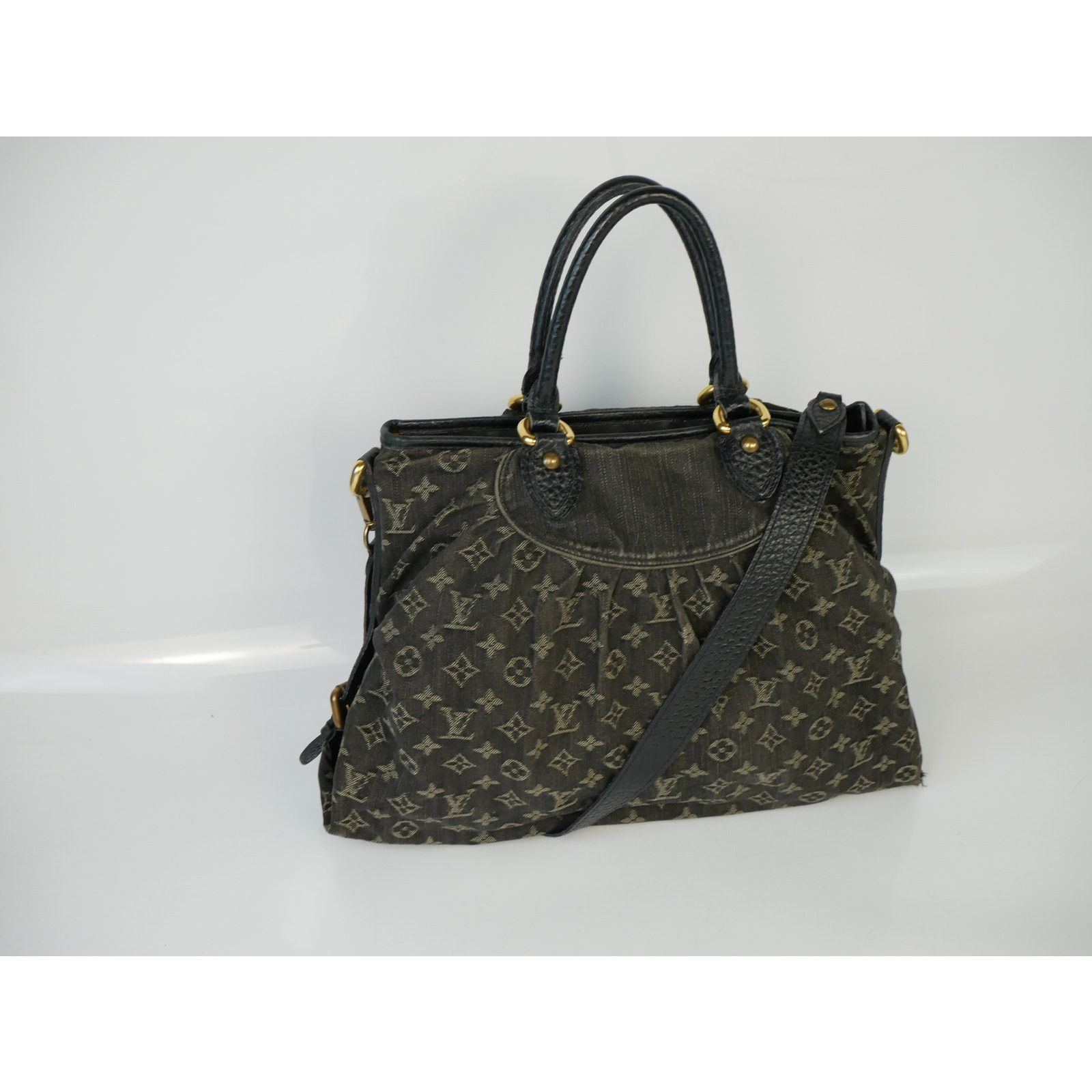 Louis Vuitton Louis Vuitton Black Denim Neo Cabby Tote Size ONE SIZE - 4 Thumbnail